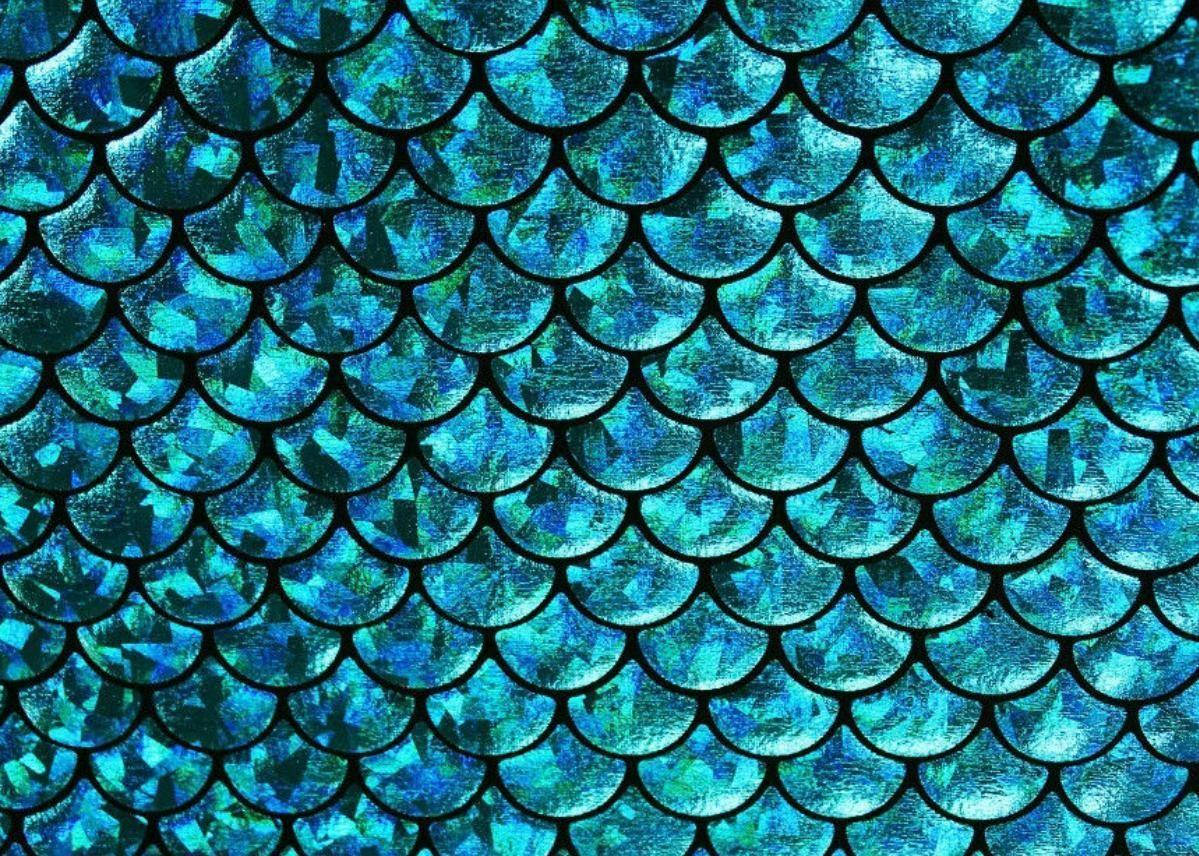 "Aqua Mermaid Scales, an Enchanting Scene of Beauty" Wallpaper