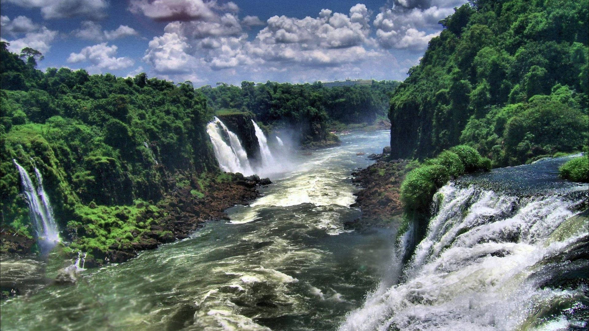 Argentina Brazil Iguazu Falls Wallpaper