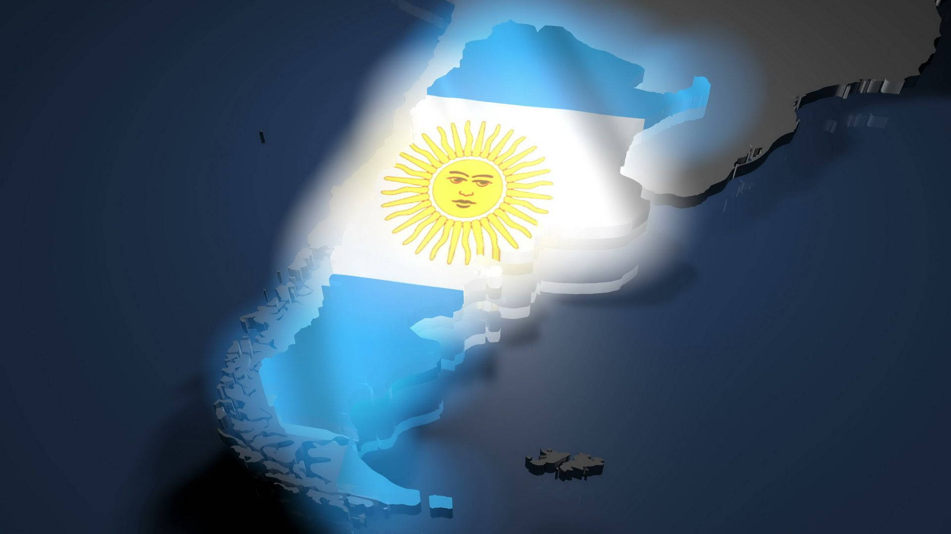 Argentina Flag Map Art Wallpaper