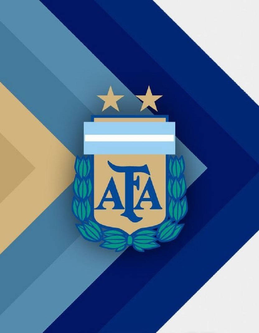 Argentina National Football Team Crest On Abstract Wallpaper