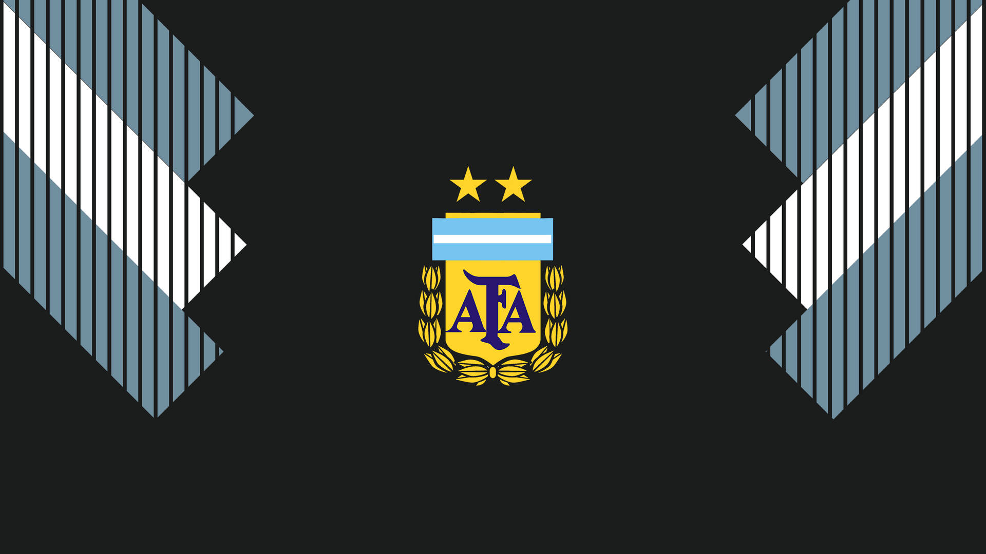 Argentina National Football Team Crest on a Black Background Wallpaper
