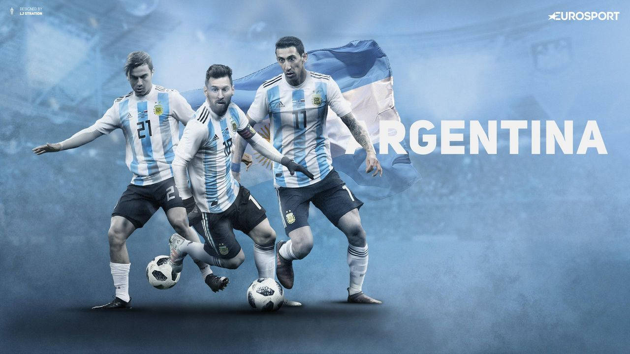 Argentina National Football Team Dybala Messi And Di Maria Wallpaper