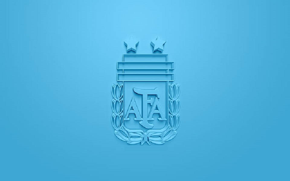 Argentina National Football Team Embossed Crest Wallpaper
