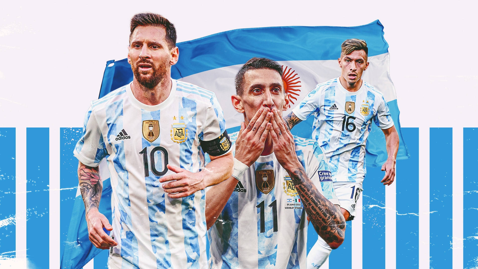 Argentina National Football Team Messi, Angel, Thiago Wallpaper