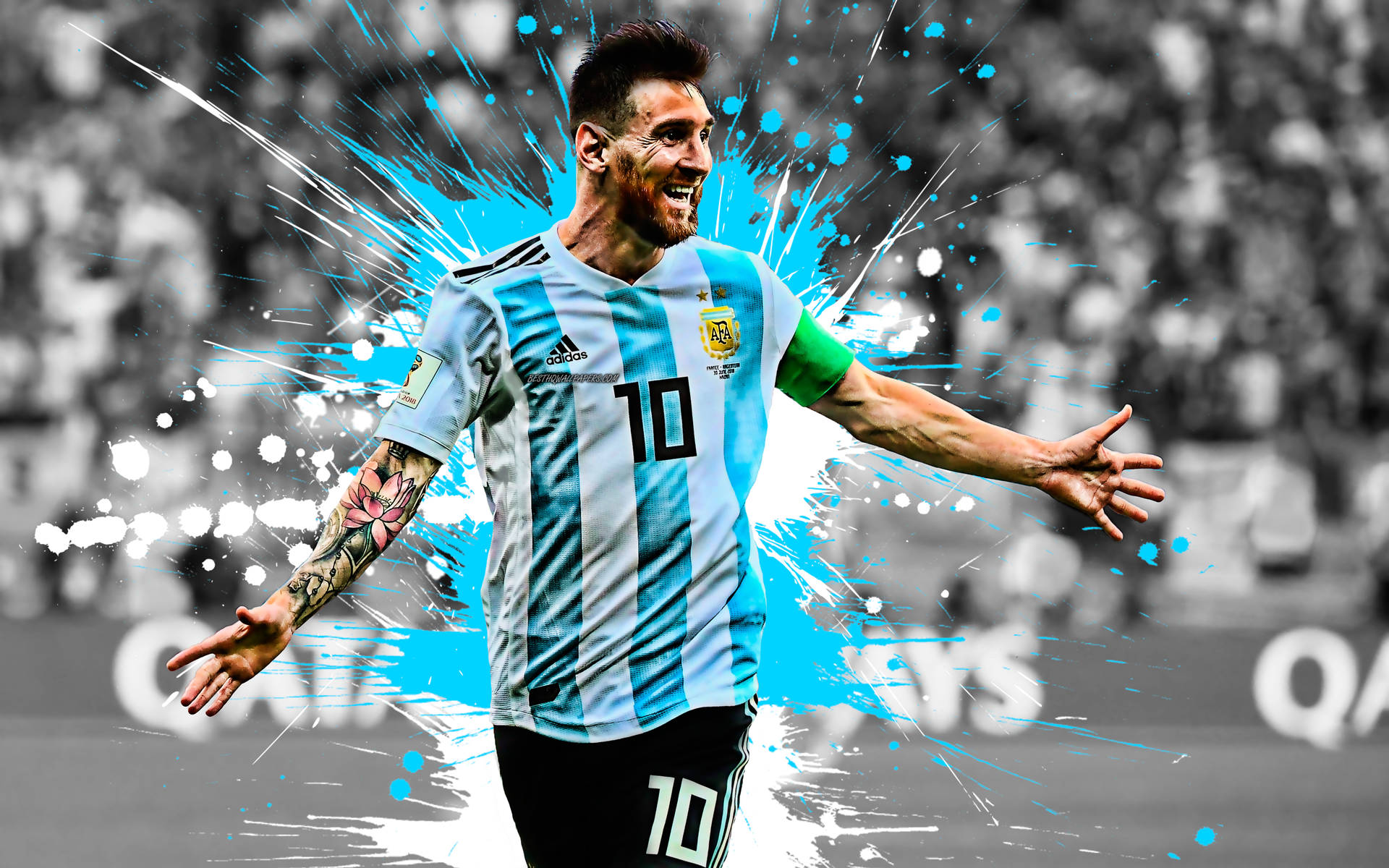 Argentina National Football Team Messi Fanart Wallpaper