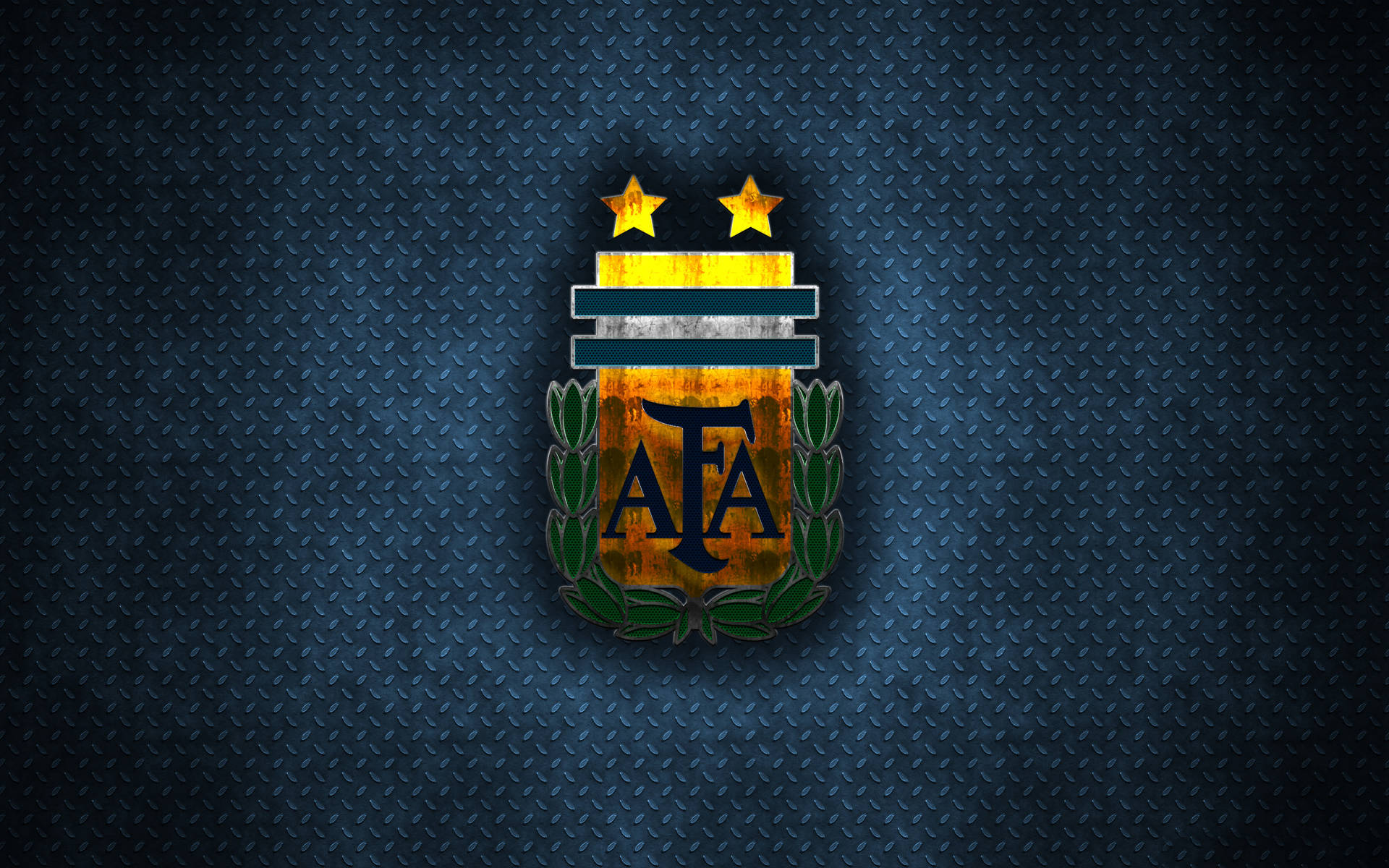 Argentina National Football Team Metallic Crest Wallpaper