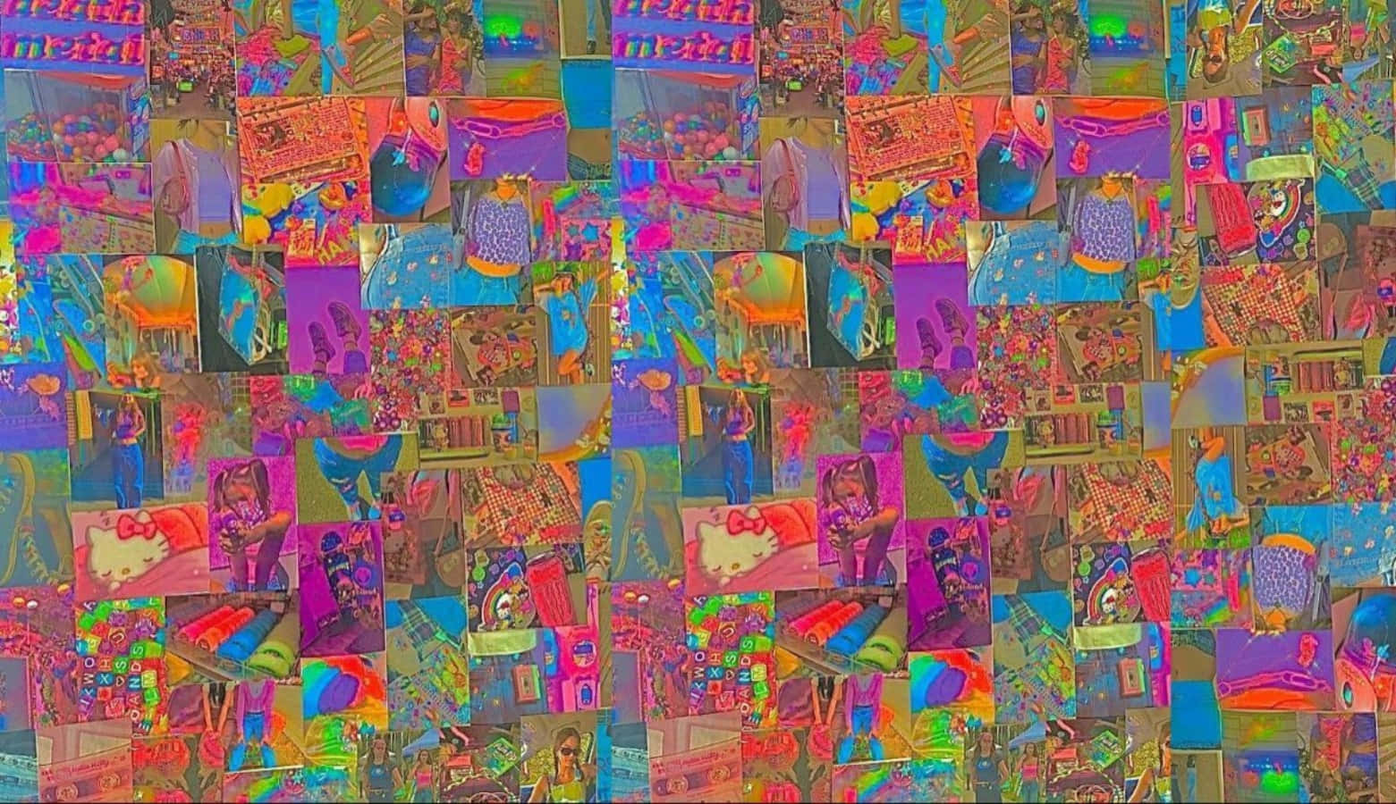 Artistic Indie Aesthetic Desktop Collage Wallpaper
