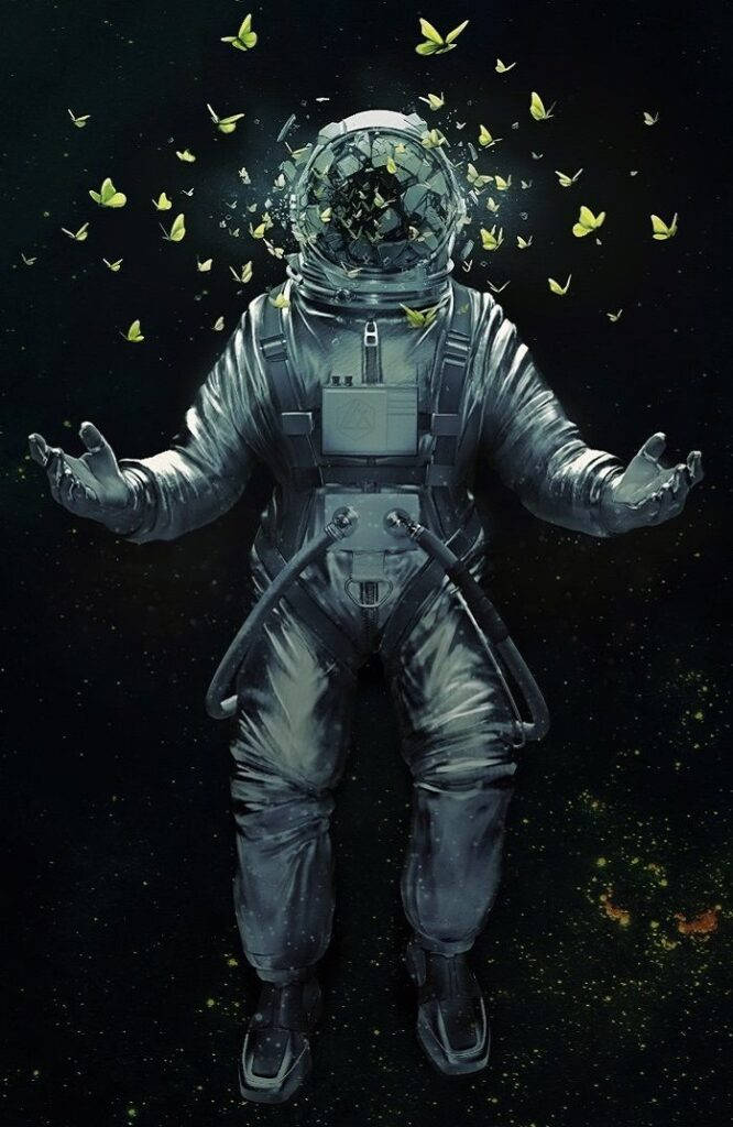 Astronaut With Butterflies Cool Android Wallpaper