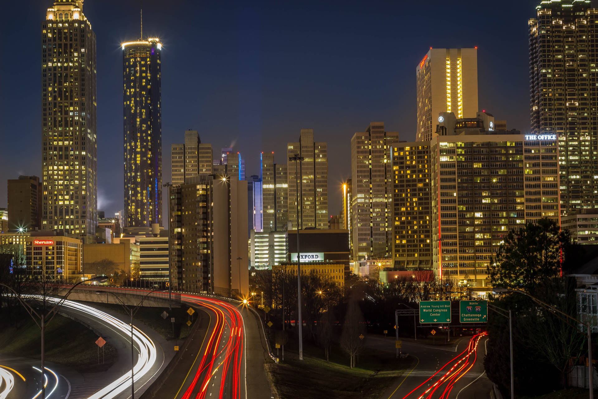 Atlanta Skyline Highway Wallpaper