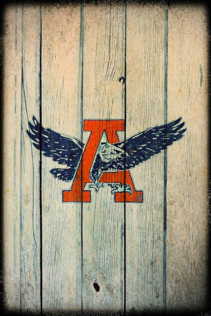 Auburn Football Wood With Painted Eagle Wallpaper