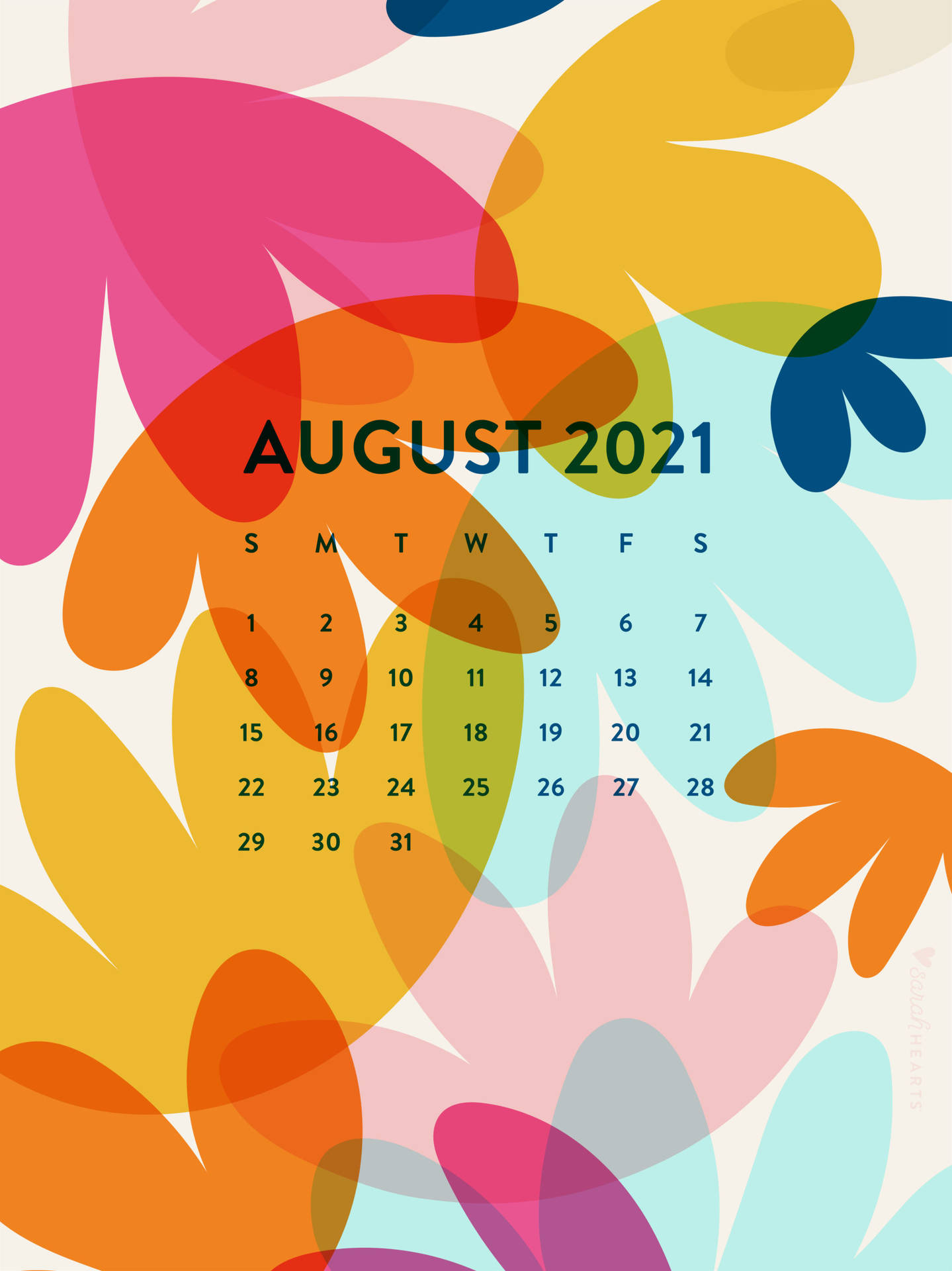Get organised with August 2021 Calendar Wallpaper