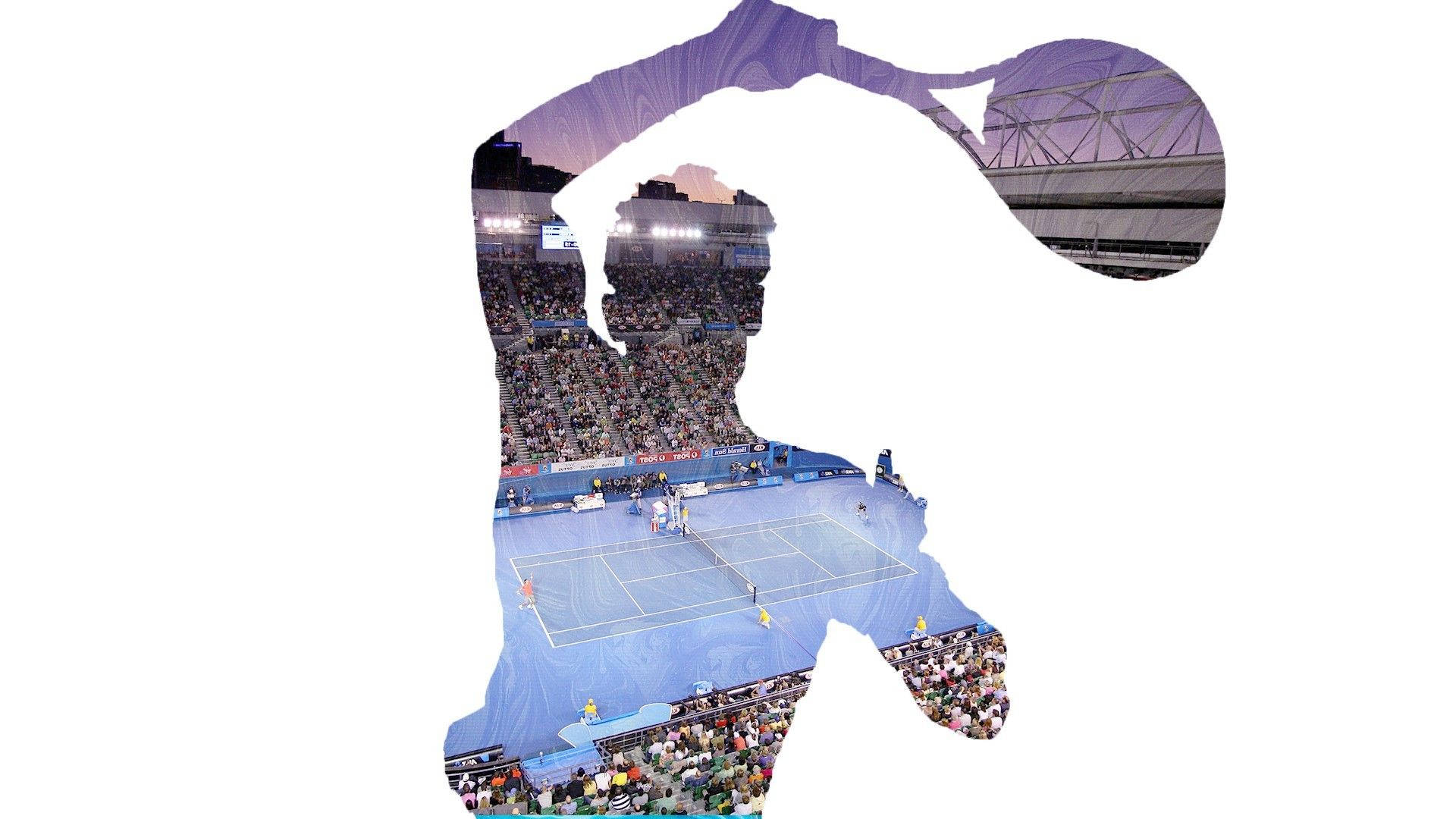 Australian Open Tennis Player Outline Wallpaper