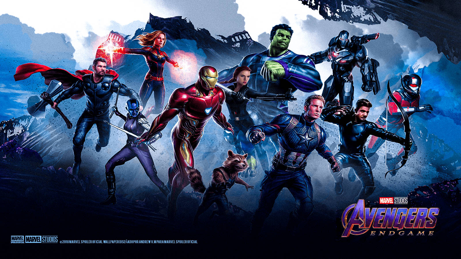 The Avengers assemble for one final battle in Avengers Endgame. Wallpaper