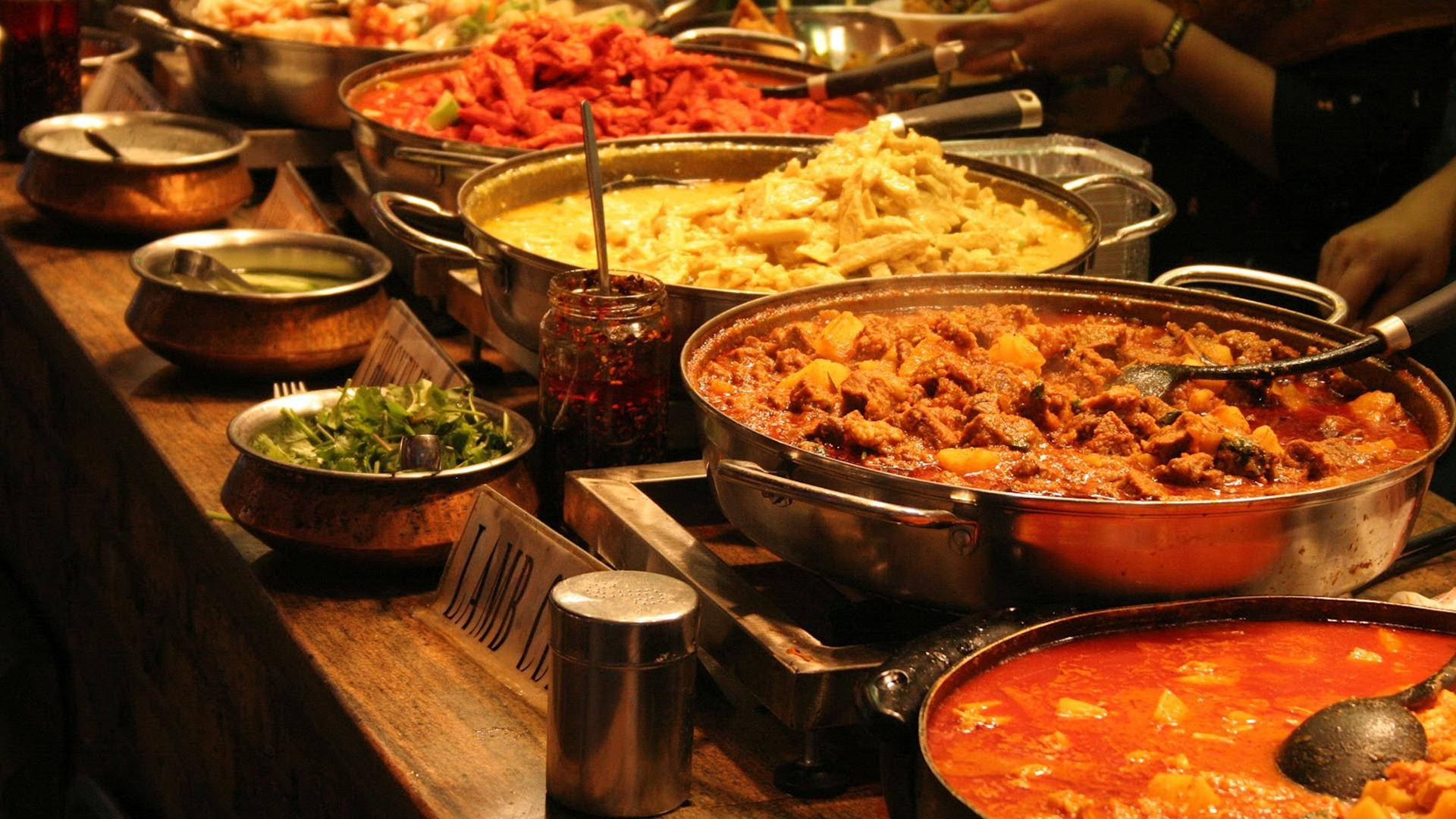 "a Colorful Spread Of Authentic Indian Cuisine" Wallpaper