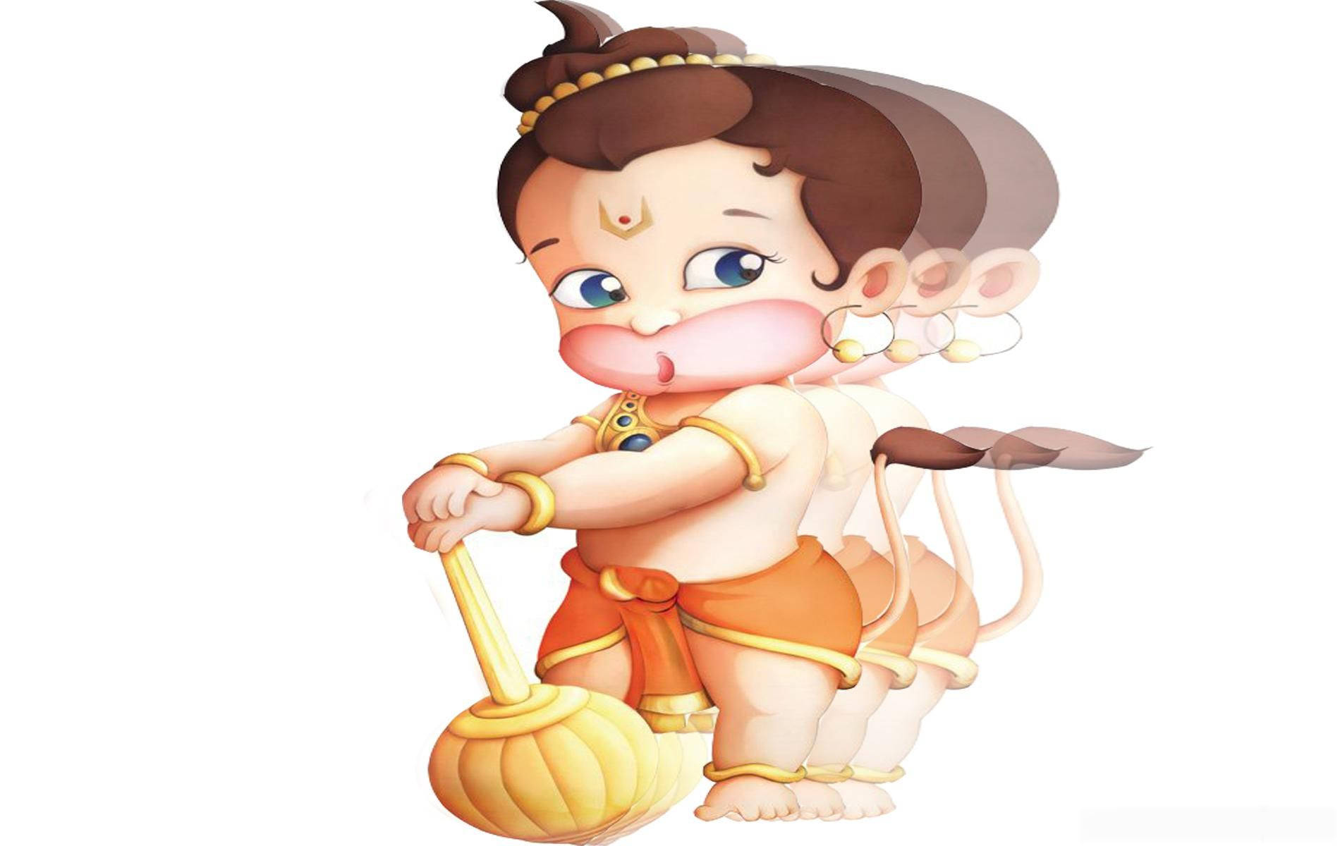 Baby Hanuman Repeating Wallpaper