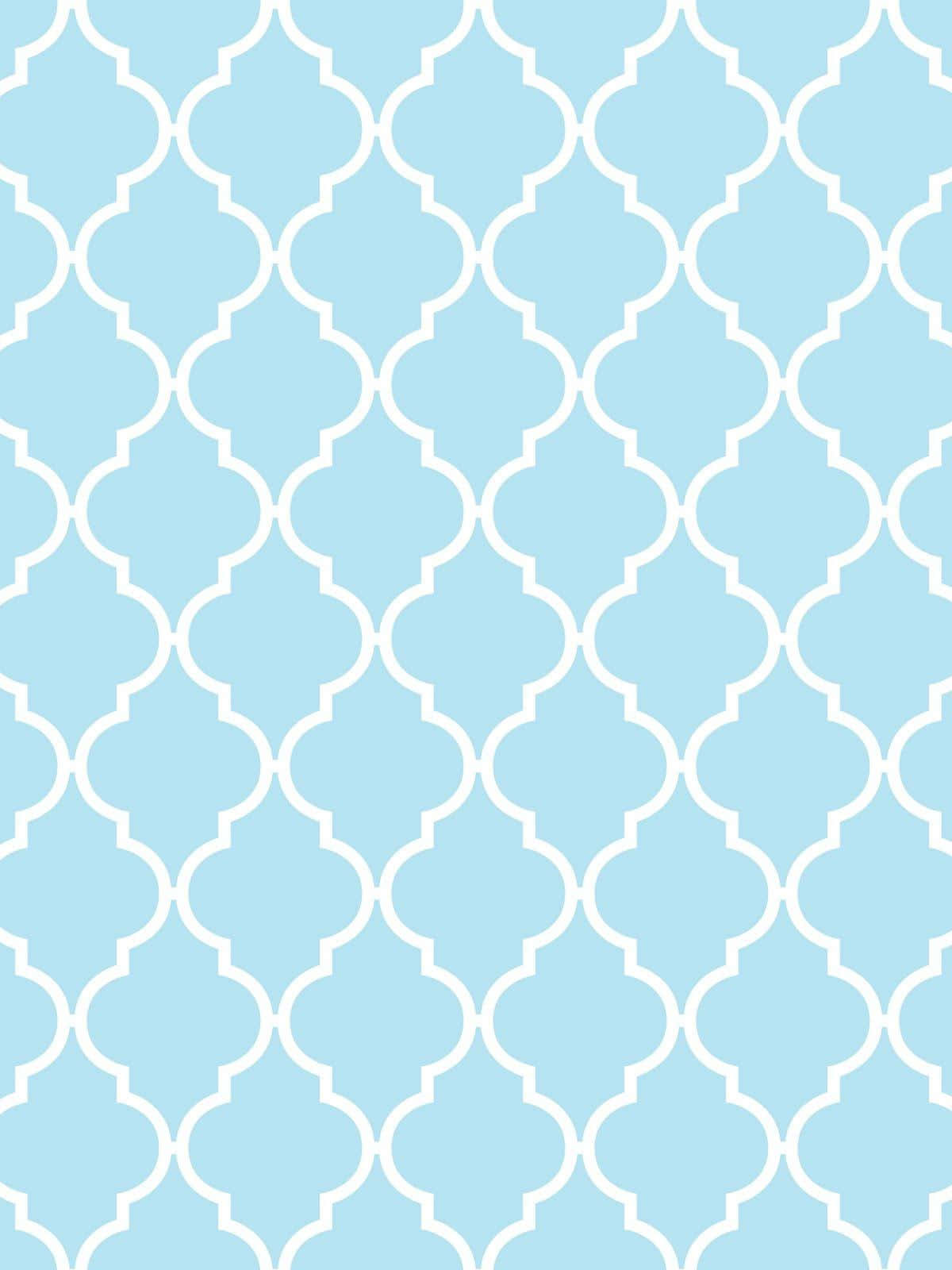 Elegant Blue Quatrefoil Baby Shower Background Pattern