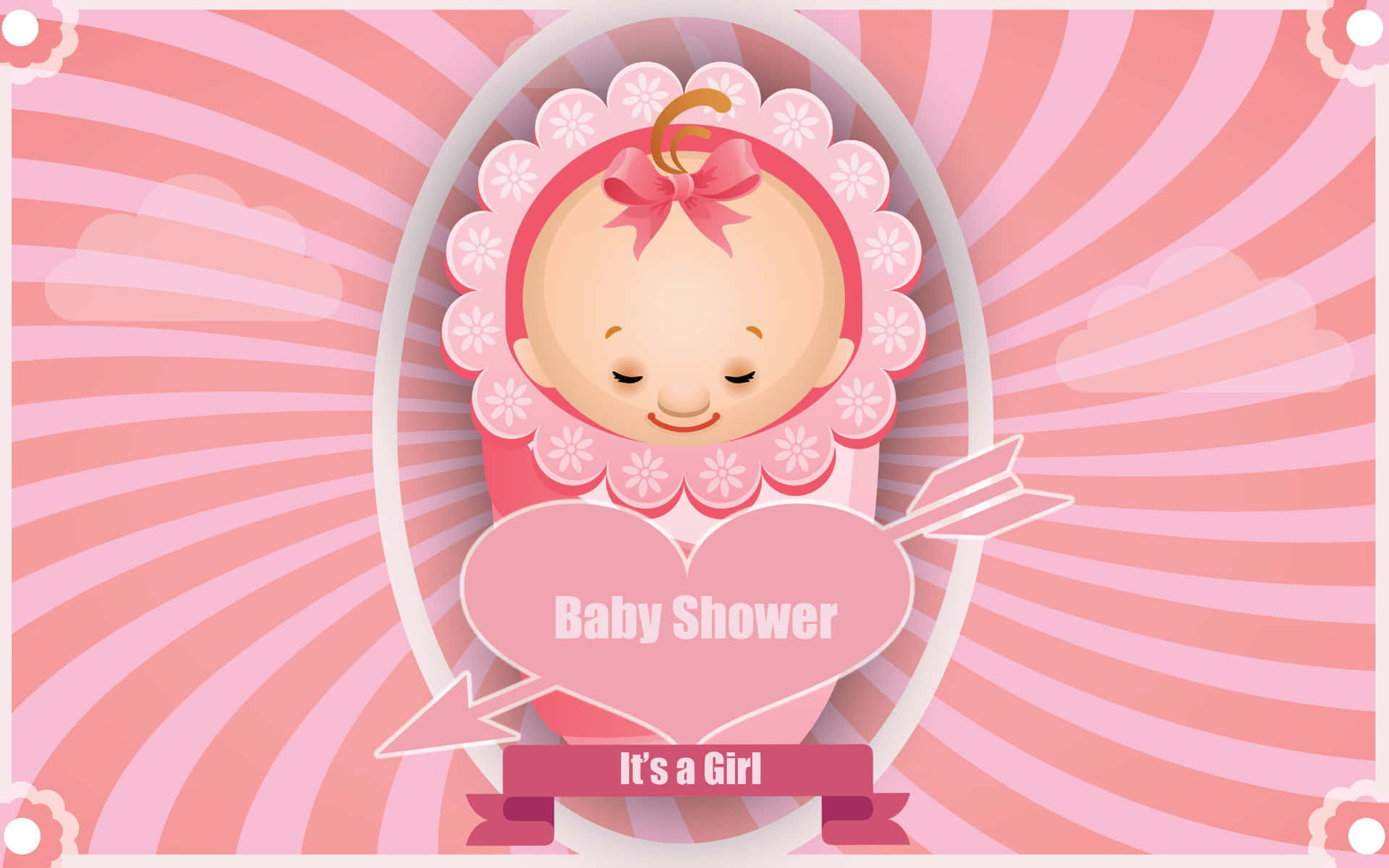 Adorable Baby Shower Background with cute elements