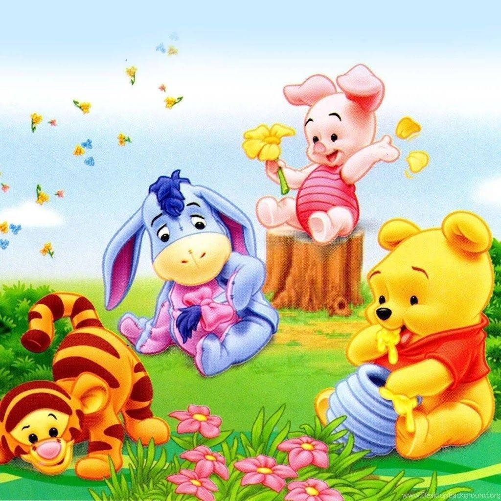 "Oh, Bother!" - Baby Winnie The Pooh and Friends Wallpaper