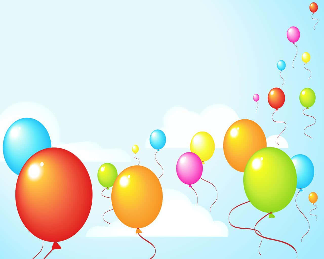 Balloons Background Colorful Balloons Clipart