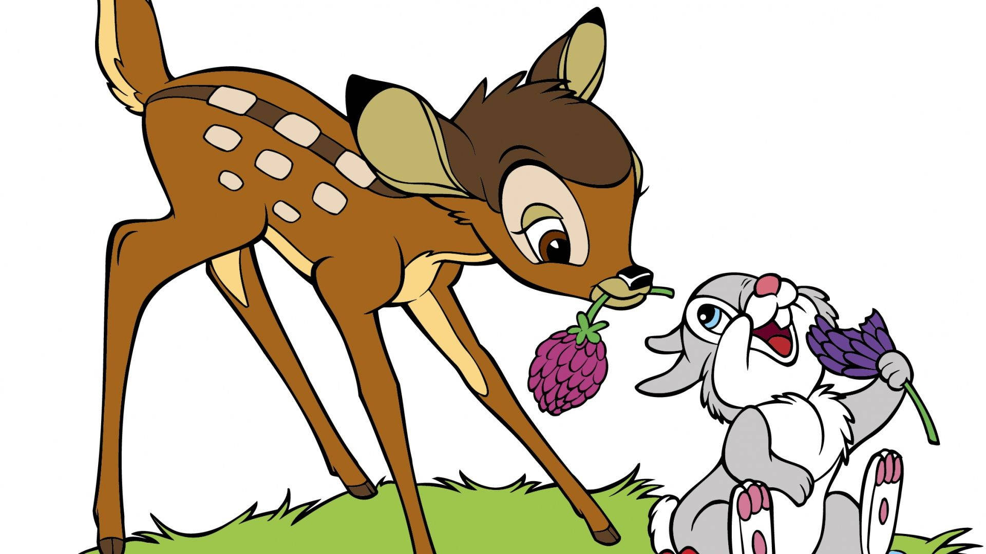 Bambi&Thumper In Grape Farm Wallpaper