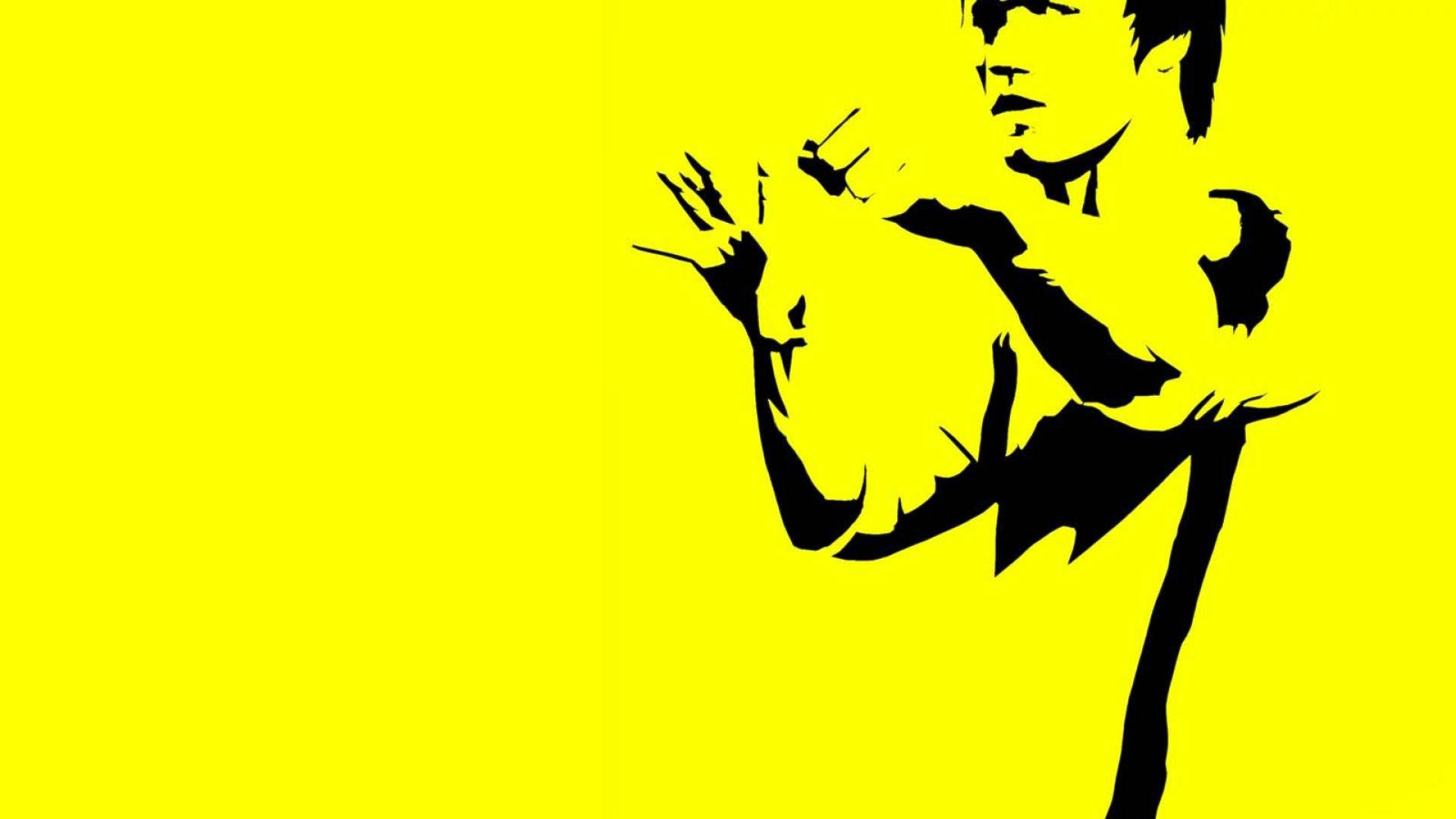 Basic Yellow Art Bruce Lee Wallpaper