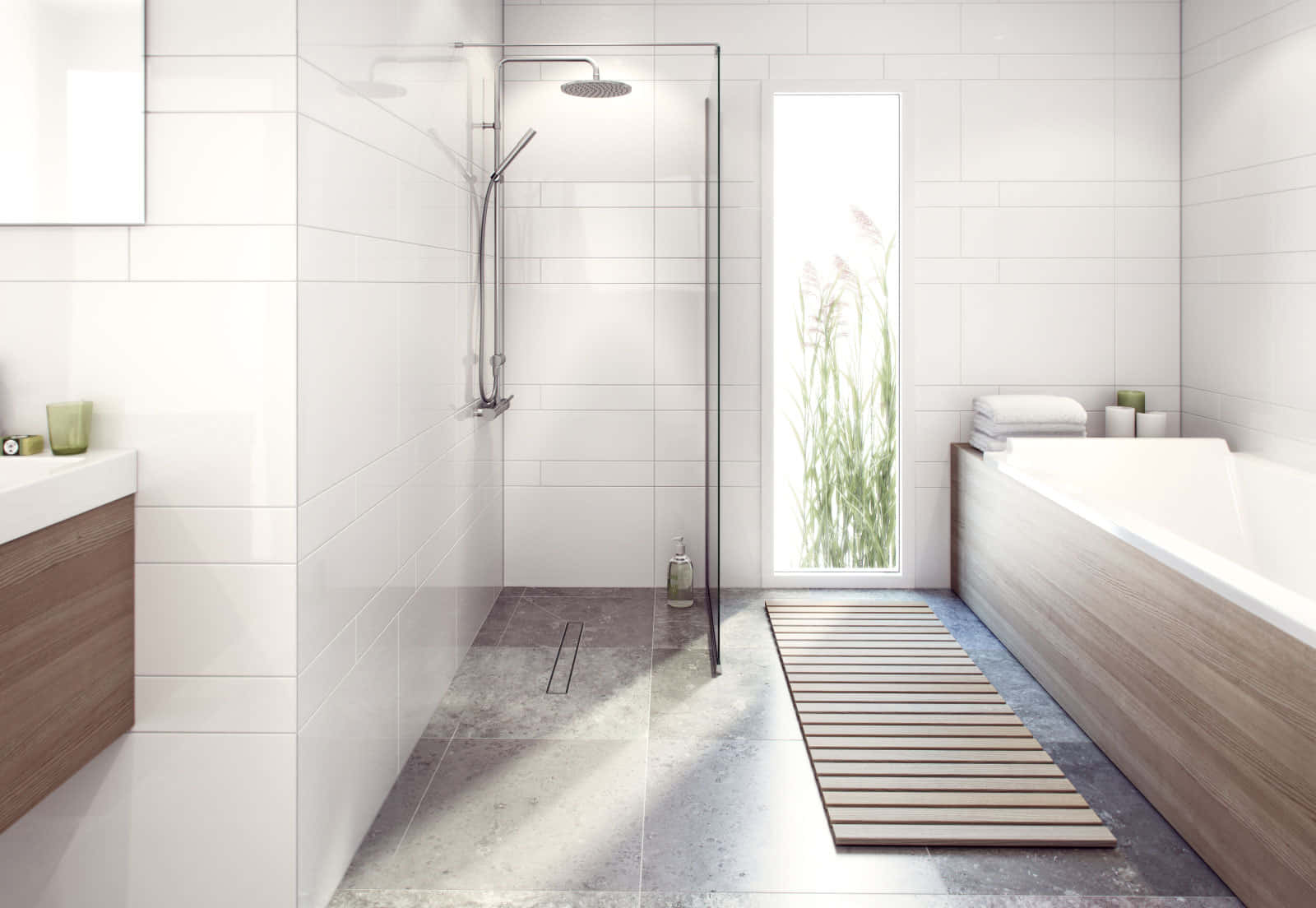 Modern Luxurious Bathroom with Elegant Finishing