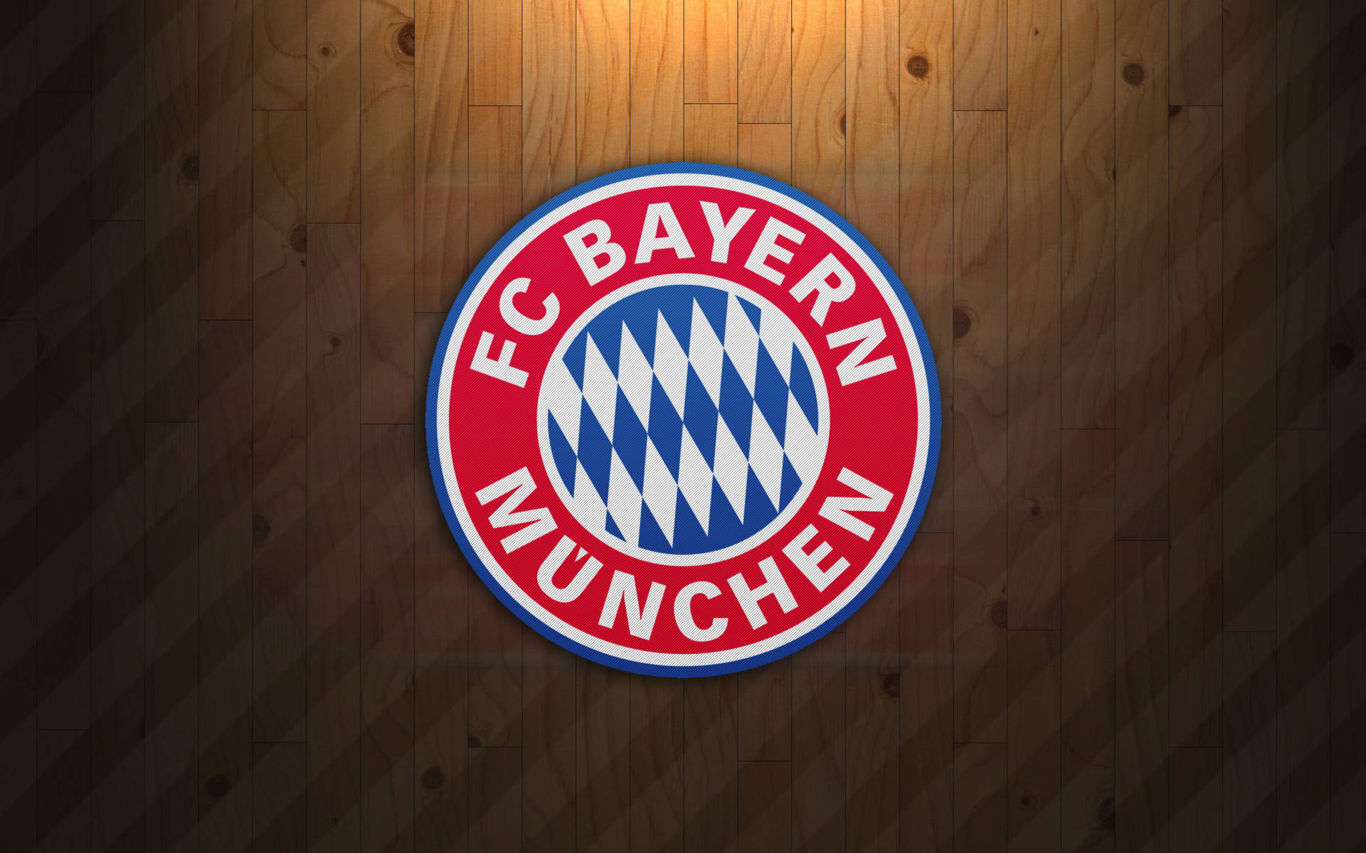 Bayern Munich Wooden Floor Logo Wallpaper