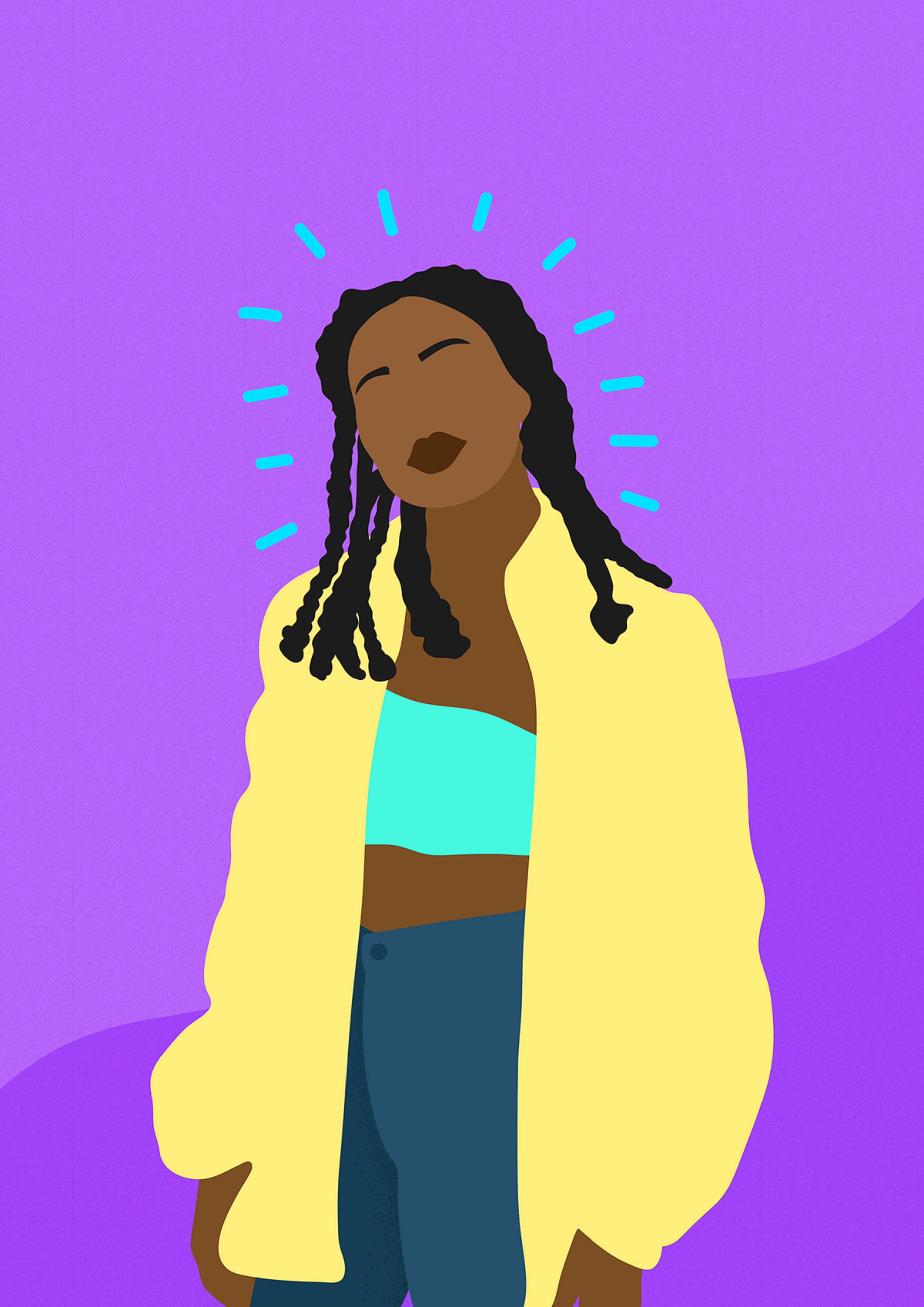 Beautiful Black Woman Digital Artwork Wallpaper