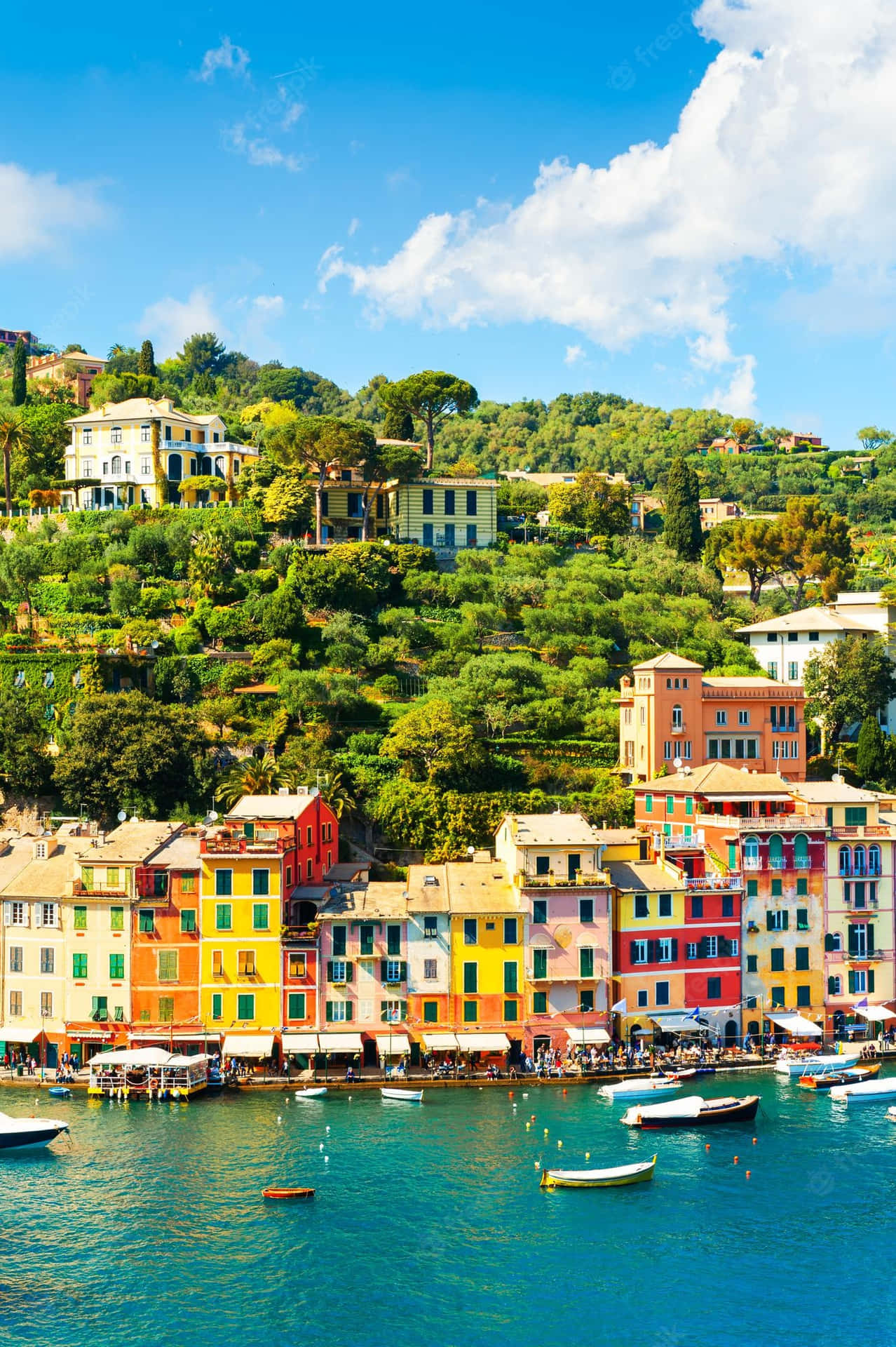 Beautiful Houses In Portofino Italy Wallpaper
