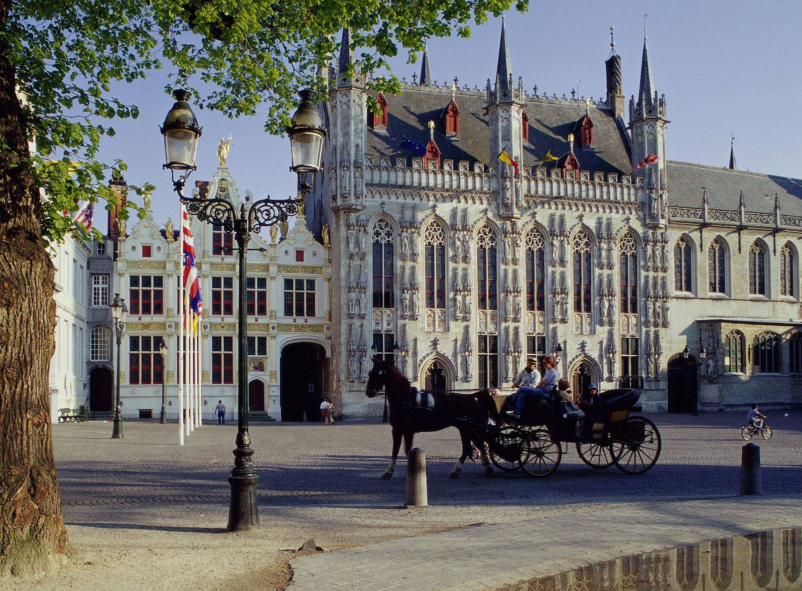 Belgium Bruges City Hall Wallpaper
