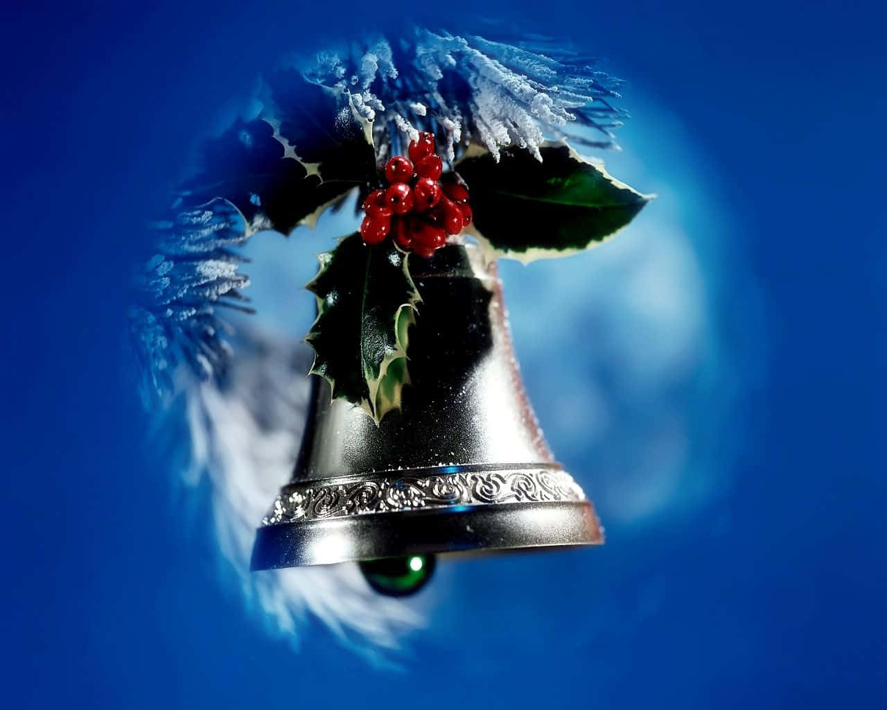 A Bell Hanging From A Blue Background