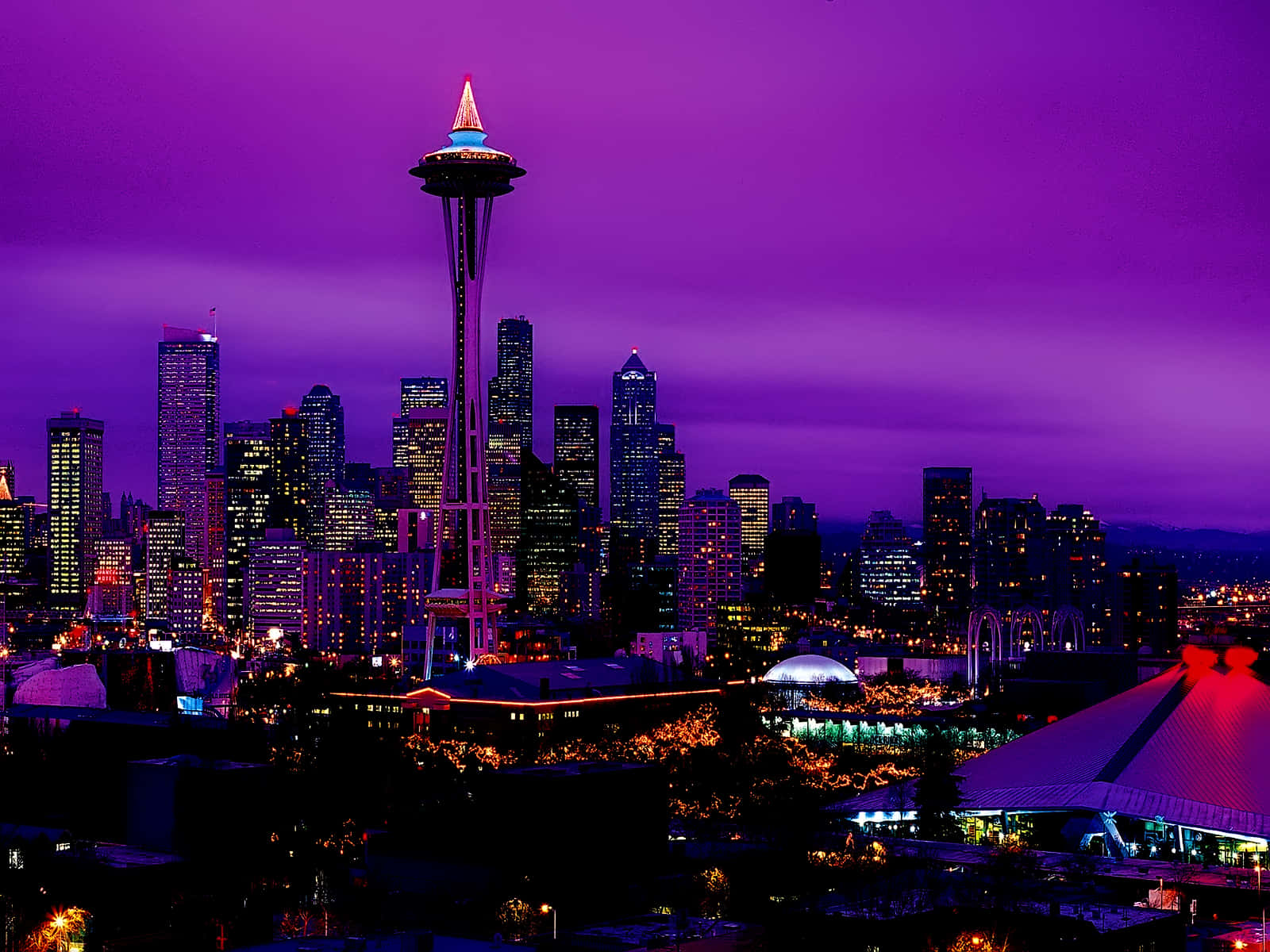 Purple Night Best Seattle Background