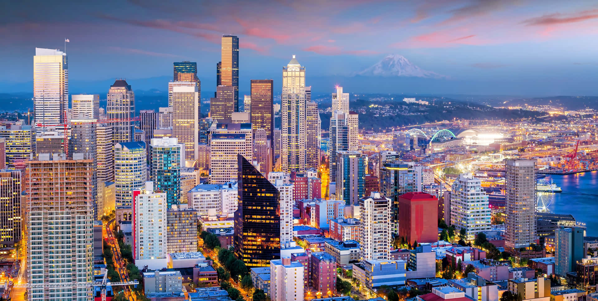 City Buildings Best Seattle Background
