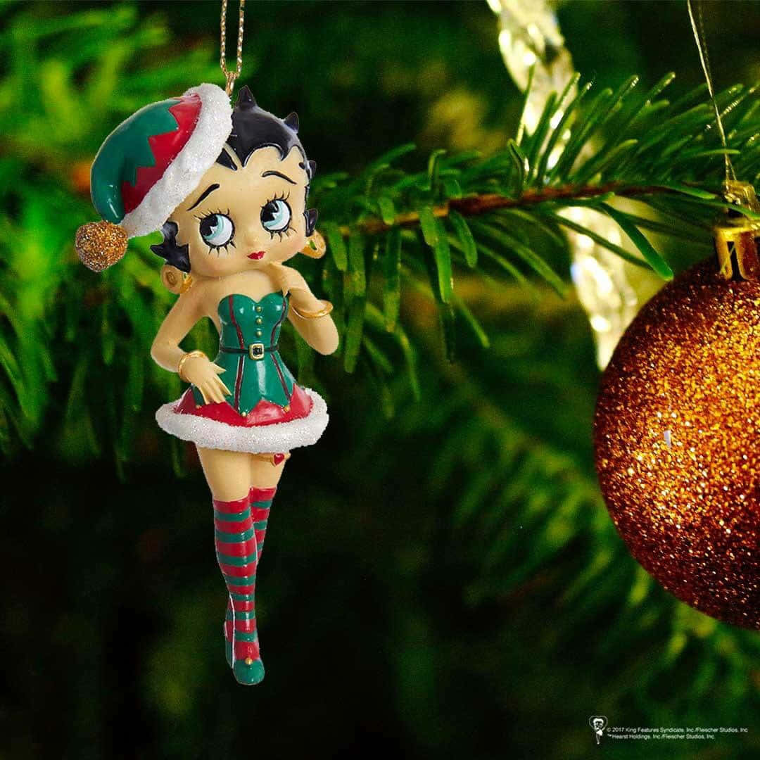 Get ready for the holidays with Betty Boop! Wallpaper