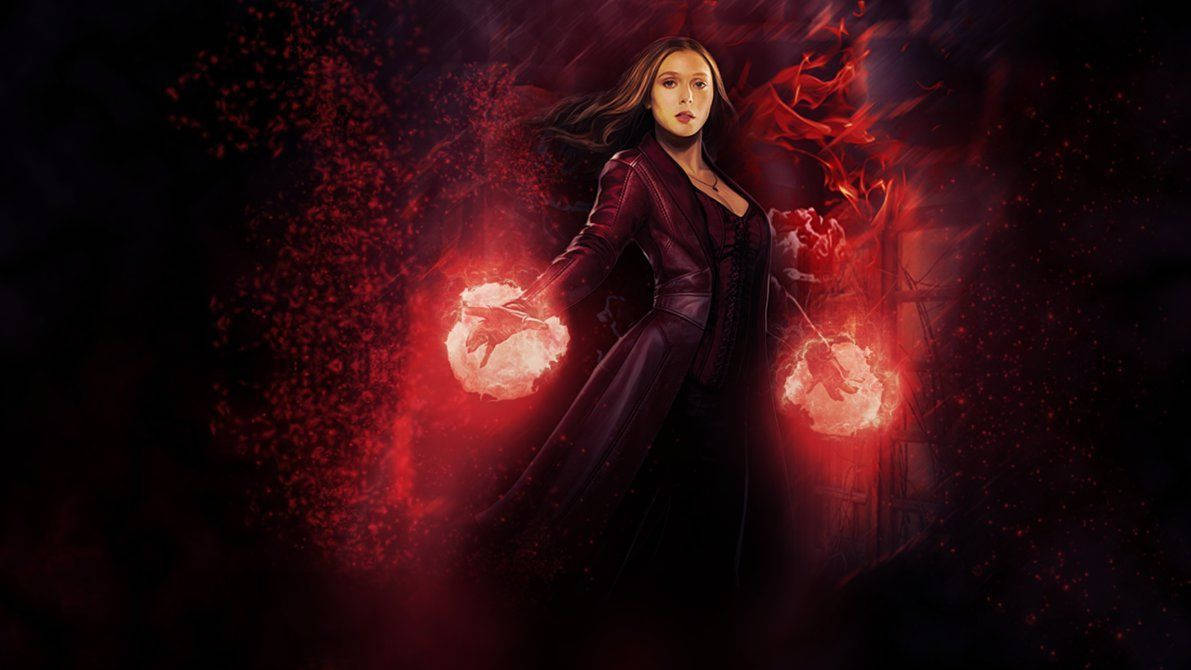 "Elizabeth Olsen as Scarlet Witch in Wandavision" Wallpaper