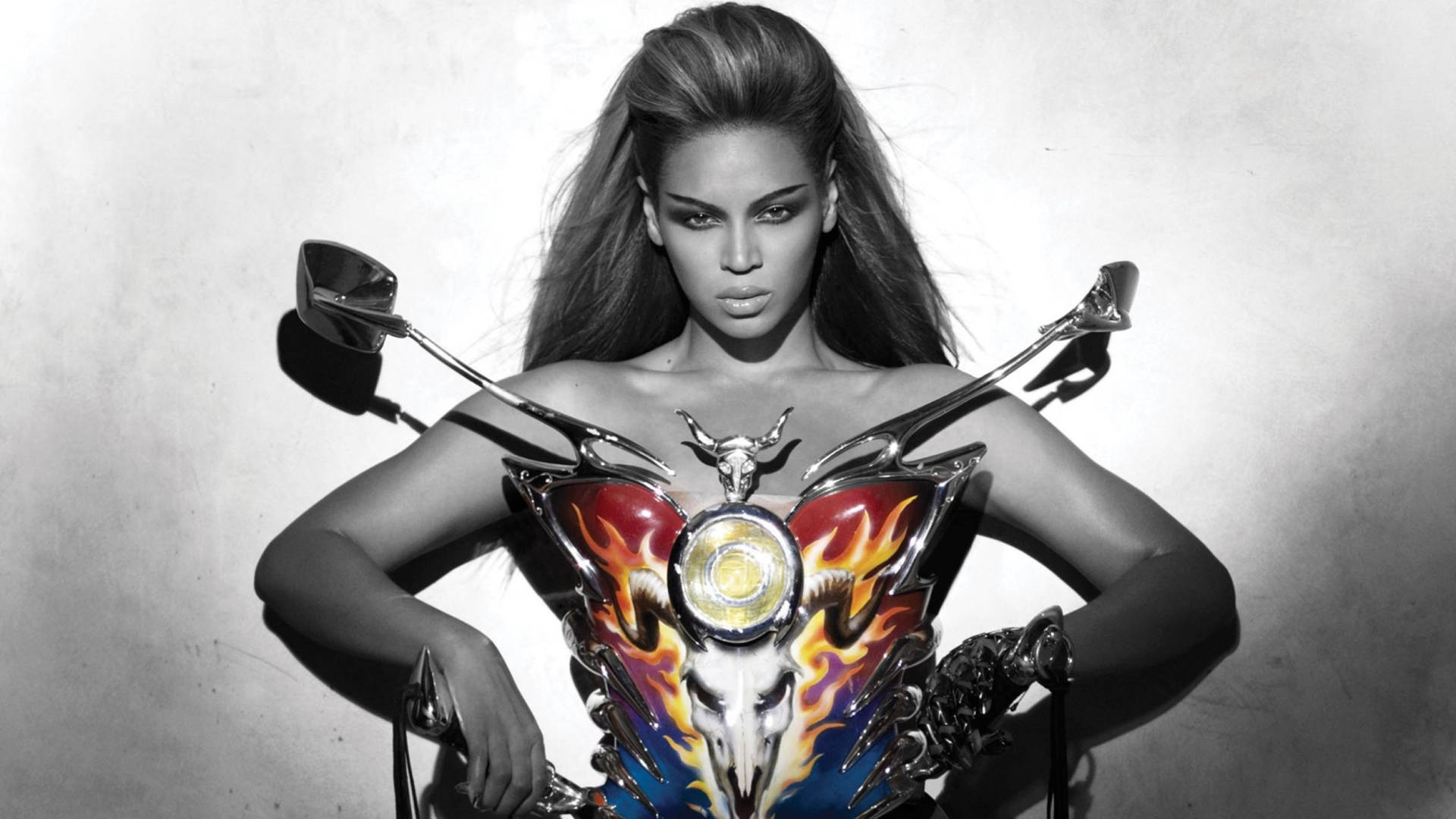"Punk Rock Queen: Beyonce Puts On A Motorcycle Outfit!" Wallpaper