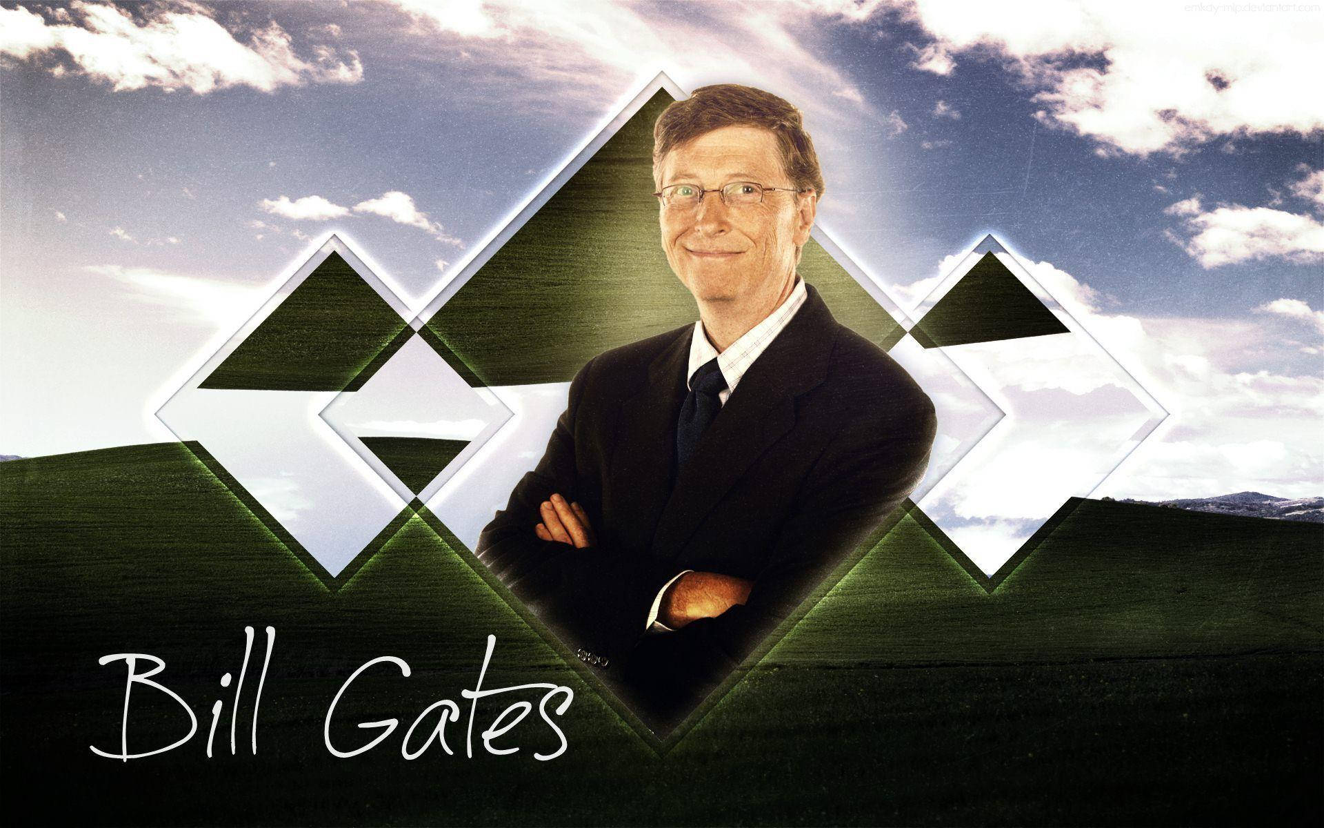 Bill Gates Green Poster Wallpaper