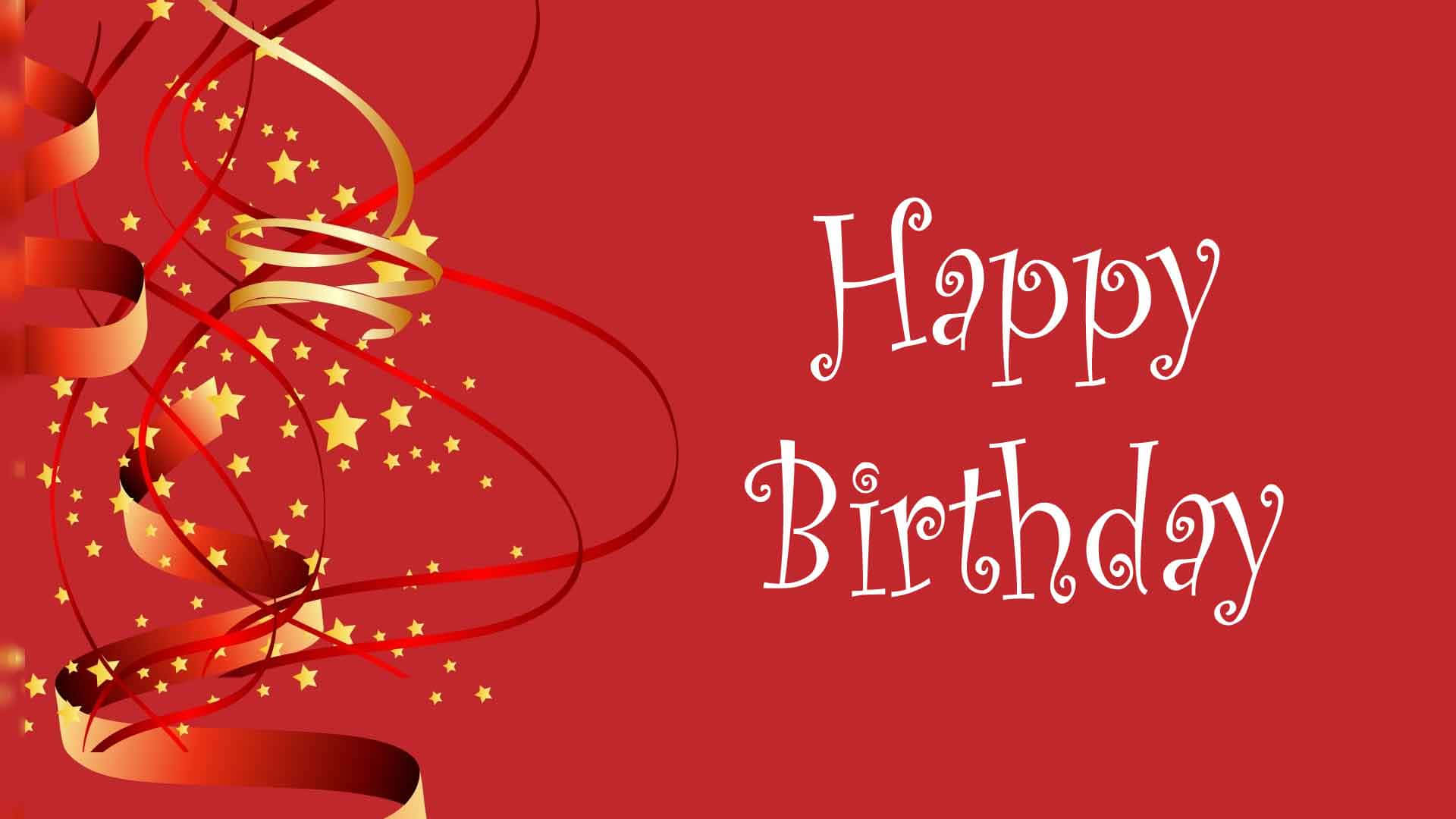 Red Happy Birthday Banner Picture