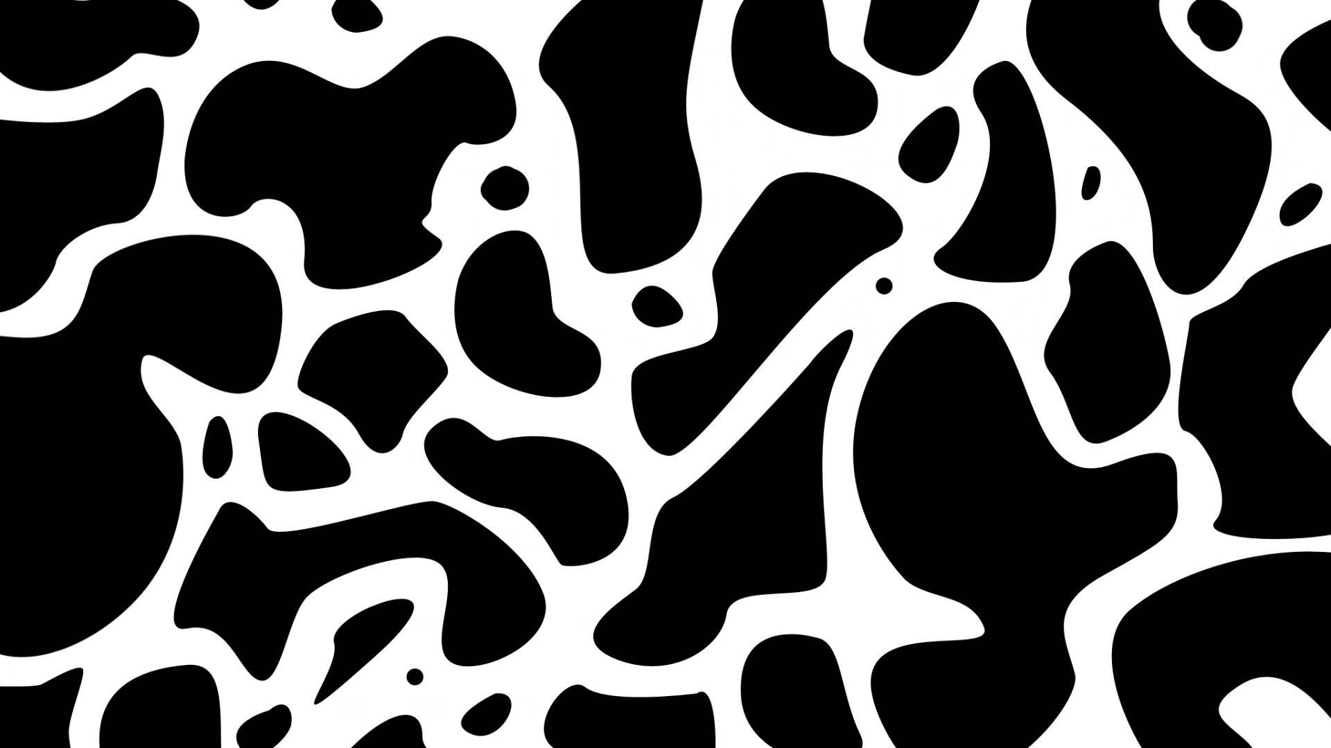 Black And White Artistic Cow Patterns Wallpaper