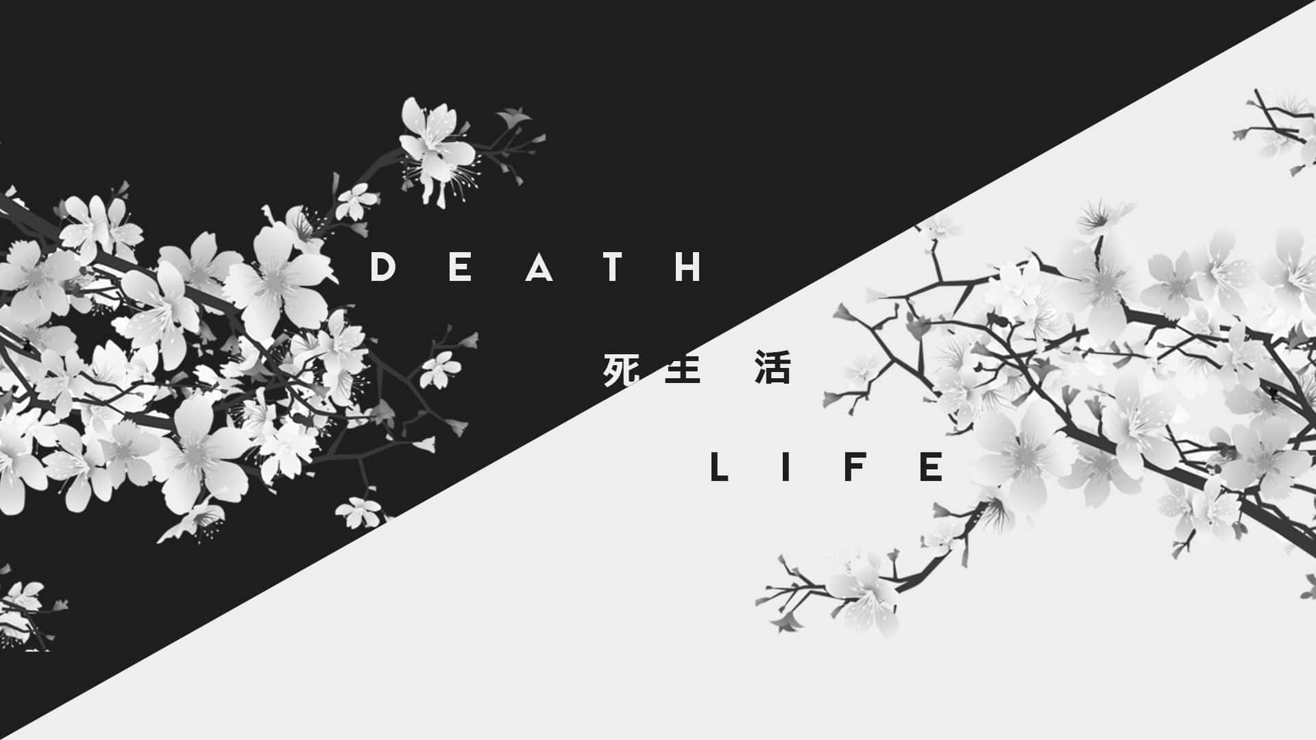 Death Life Black And White Background