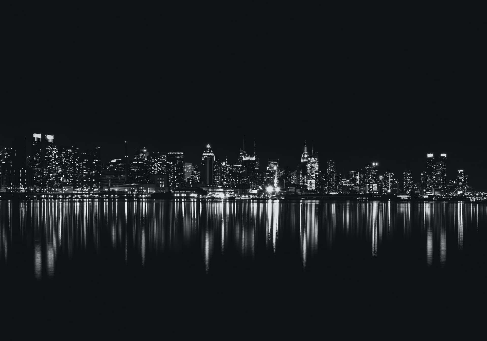 Black And White City Lights Background