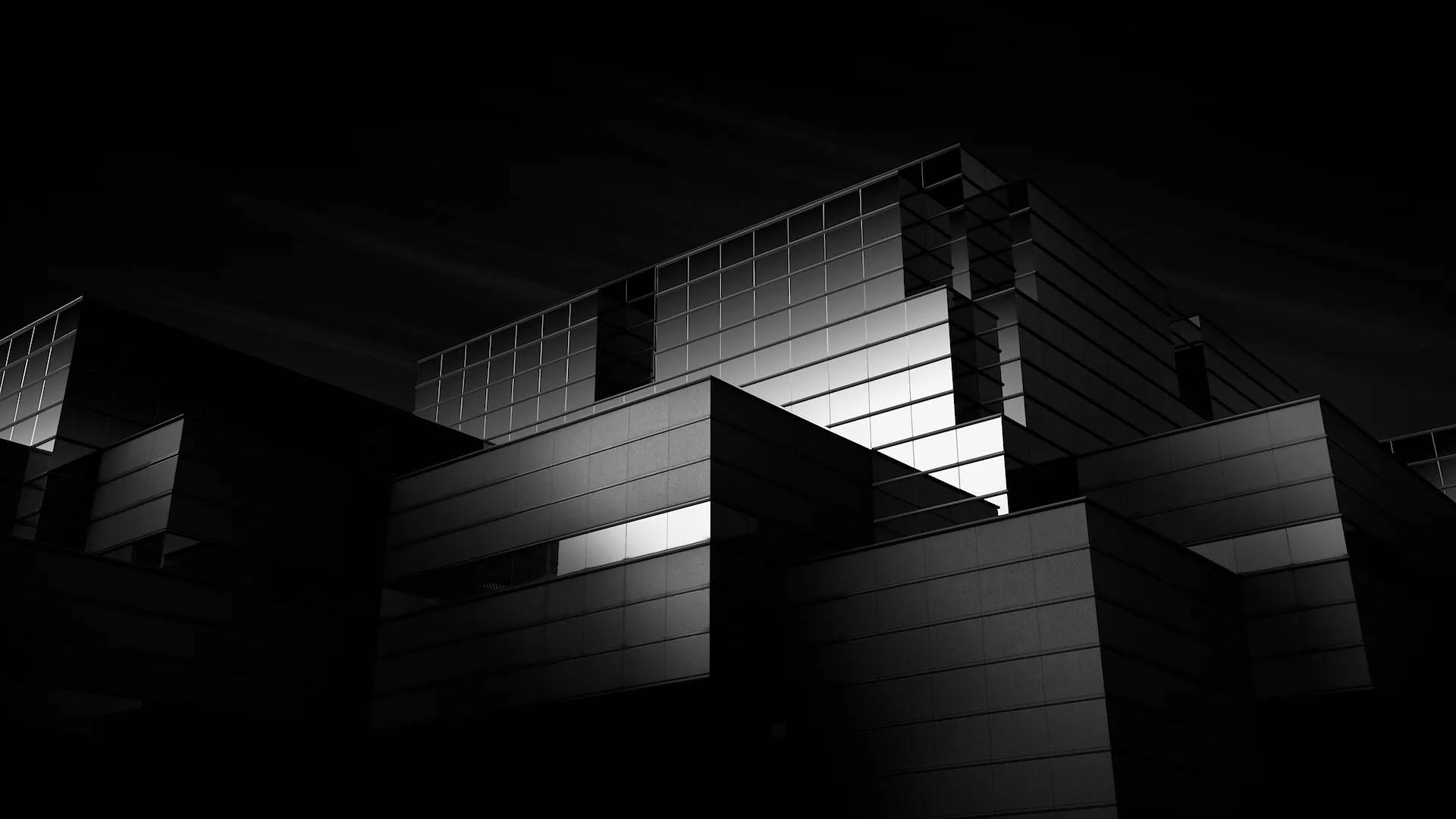 Black And White Photography Modern Building Wallpaper