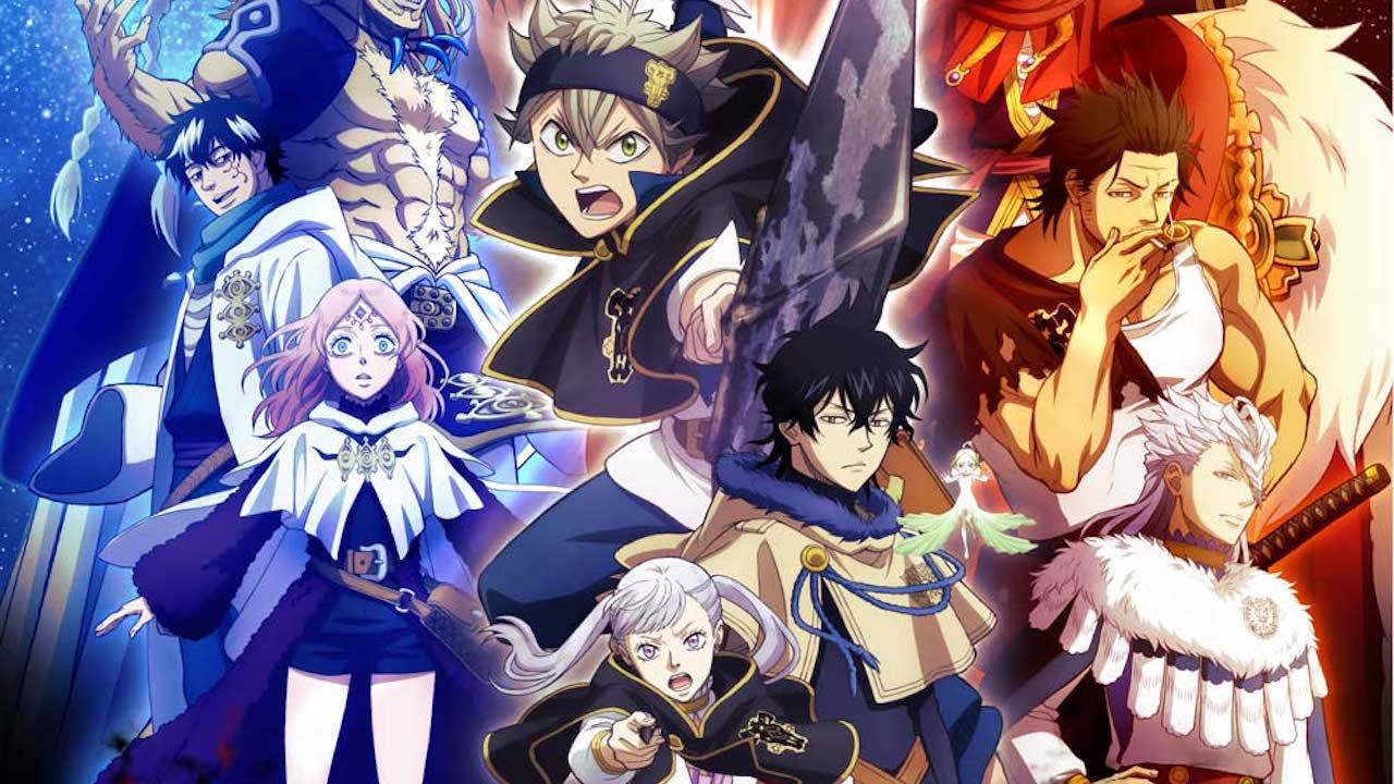 Chibi-style characters from fantasy anime show, Black Clover Wallpaper