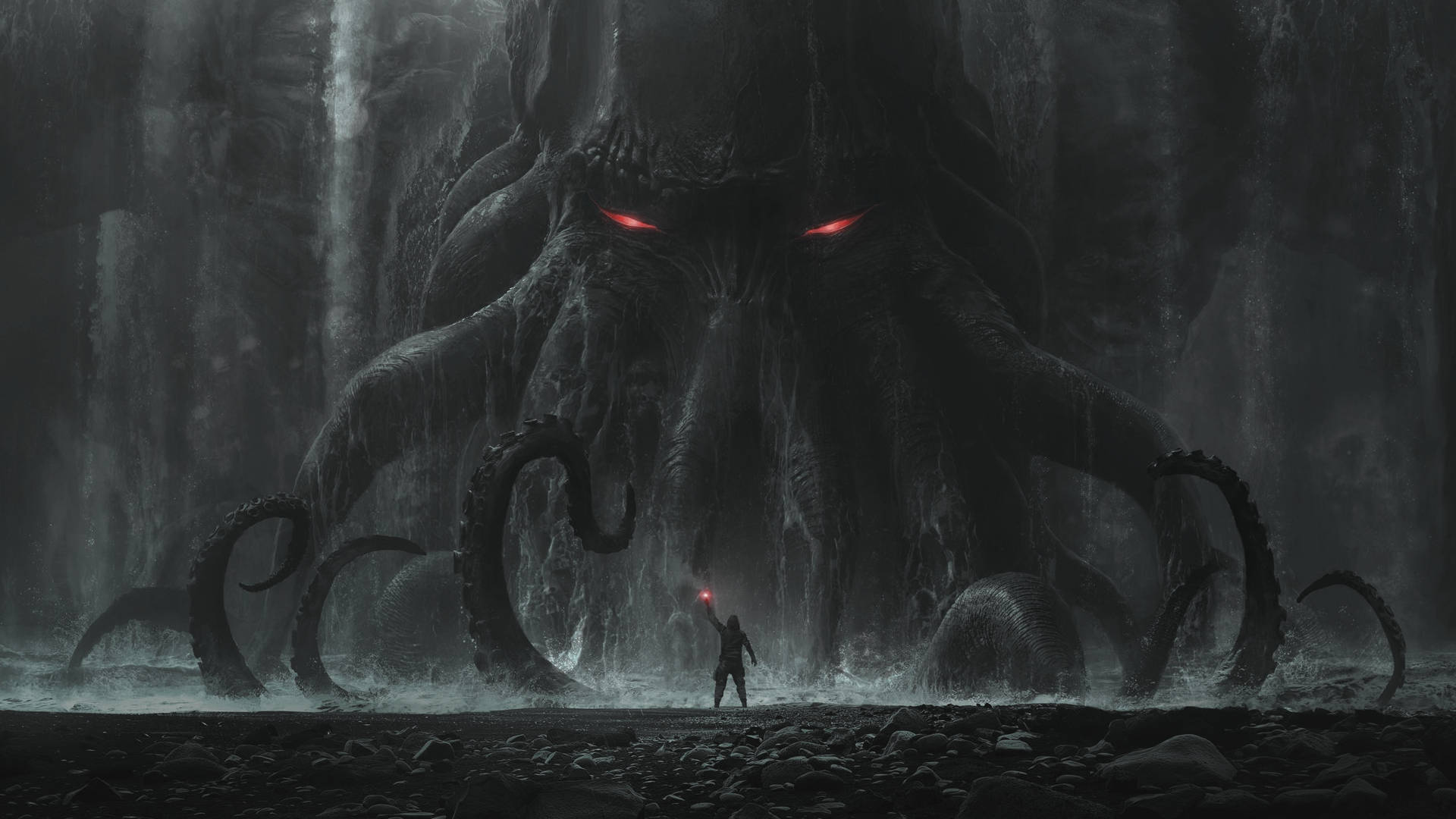 "Cthulhu Rises From The Depths" Wallpaper