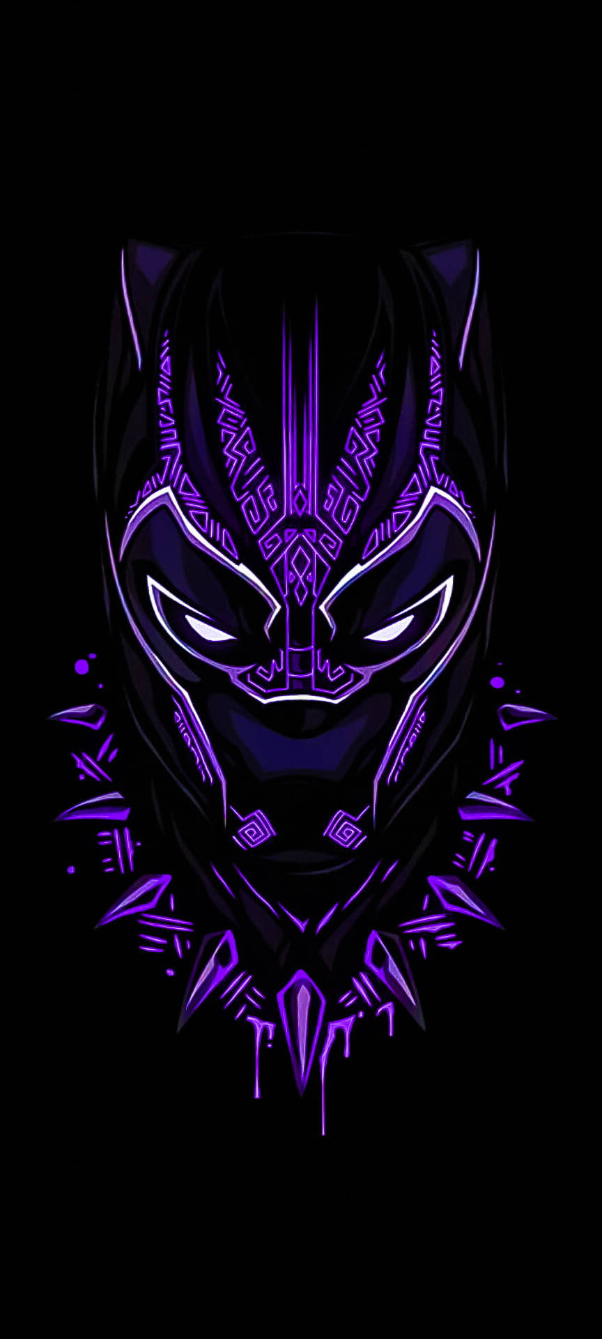 Black Panther Dark Purple iPhone Wallpaper