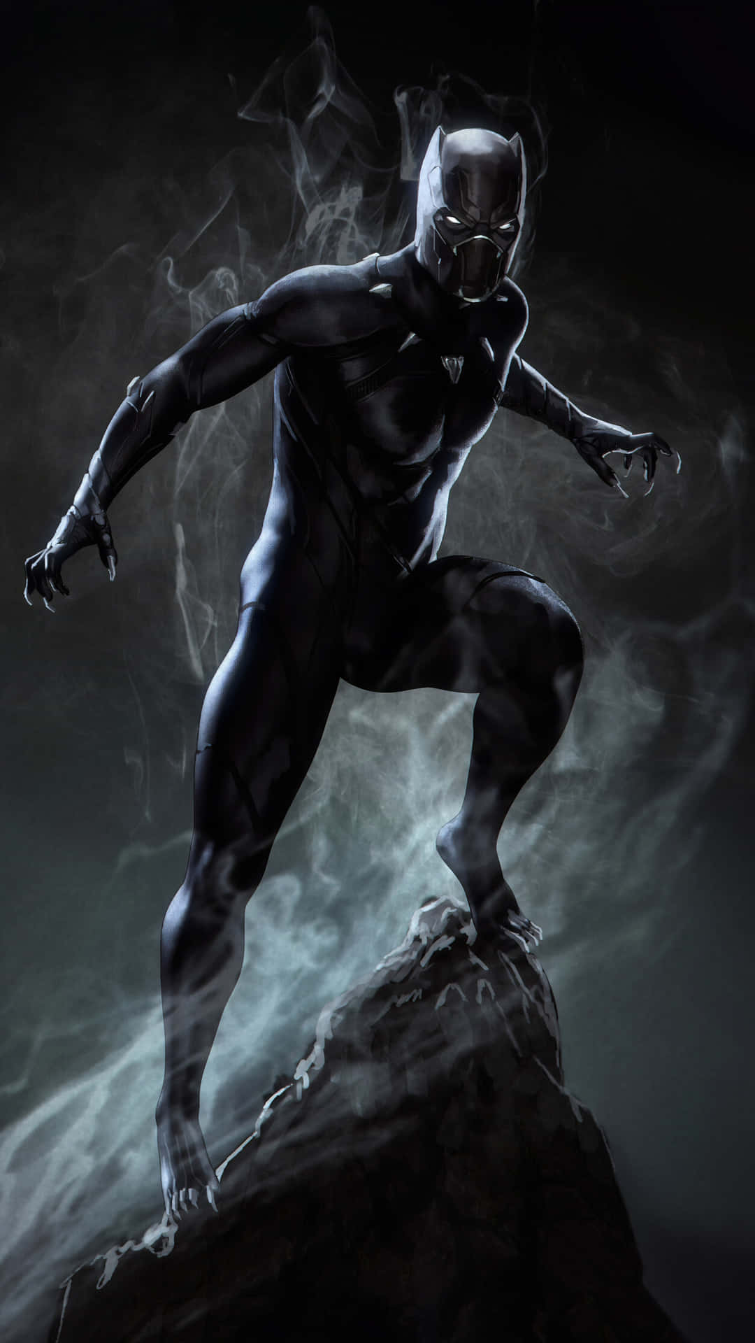 Smoking Black Panther Hero Wallpaper