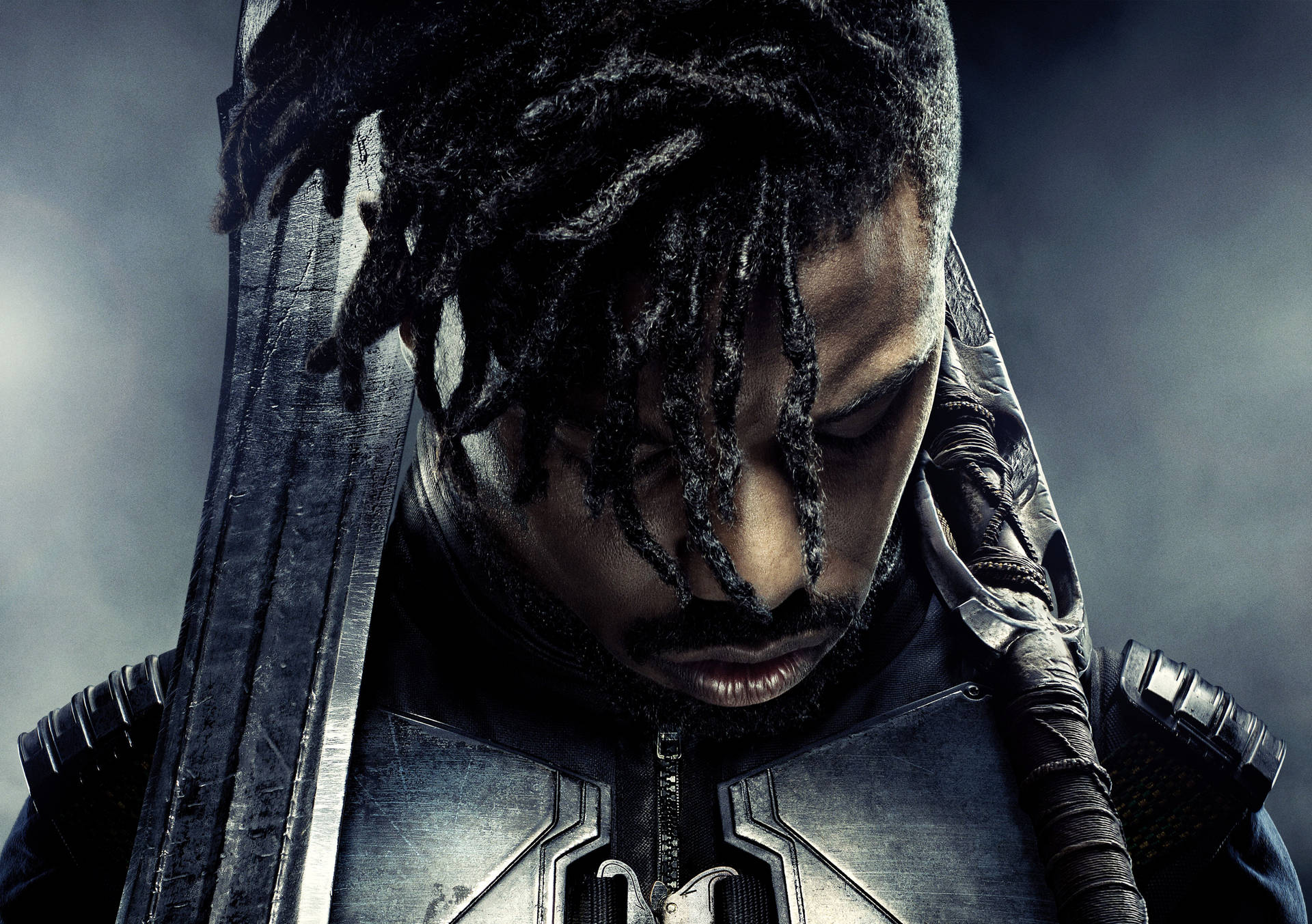 Erik Killmonger, the intrepid villain in Marvel's "Black Panther" Wallpaper