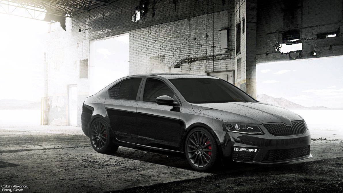 The Black Beast – Skoda Octavia RS Wallpaper