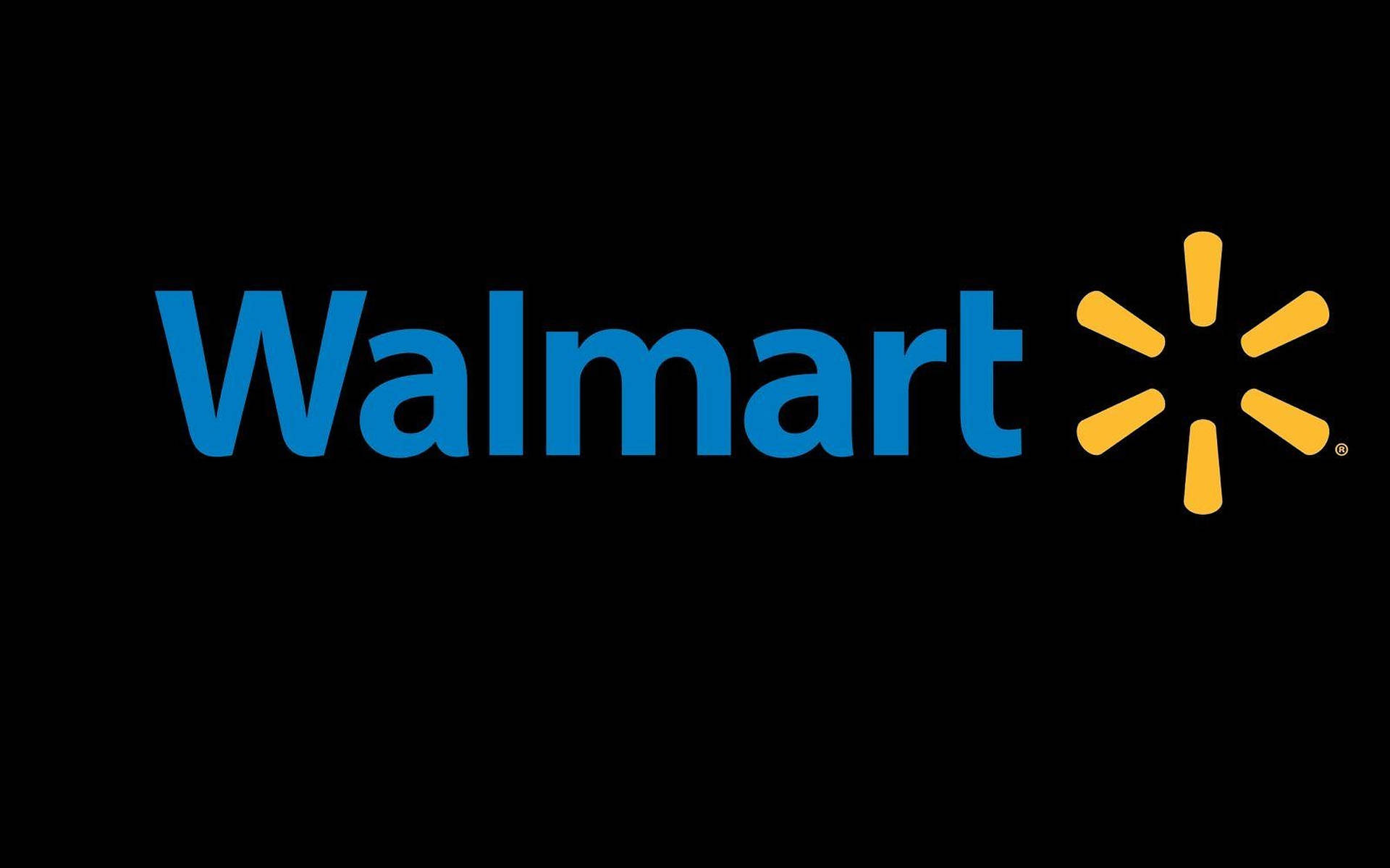 Iconic Walmart Store Logo in Vibrant Black Wallpaper