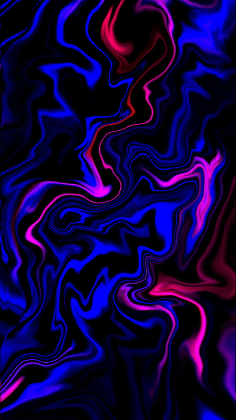Blue And Pink Abstract Liquified Background